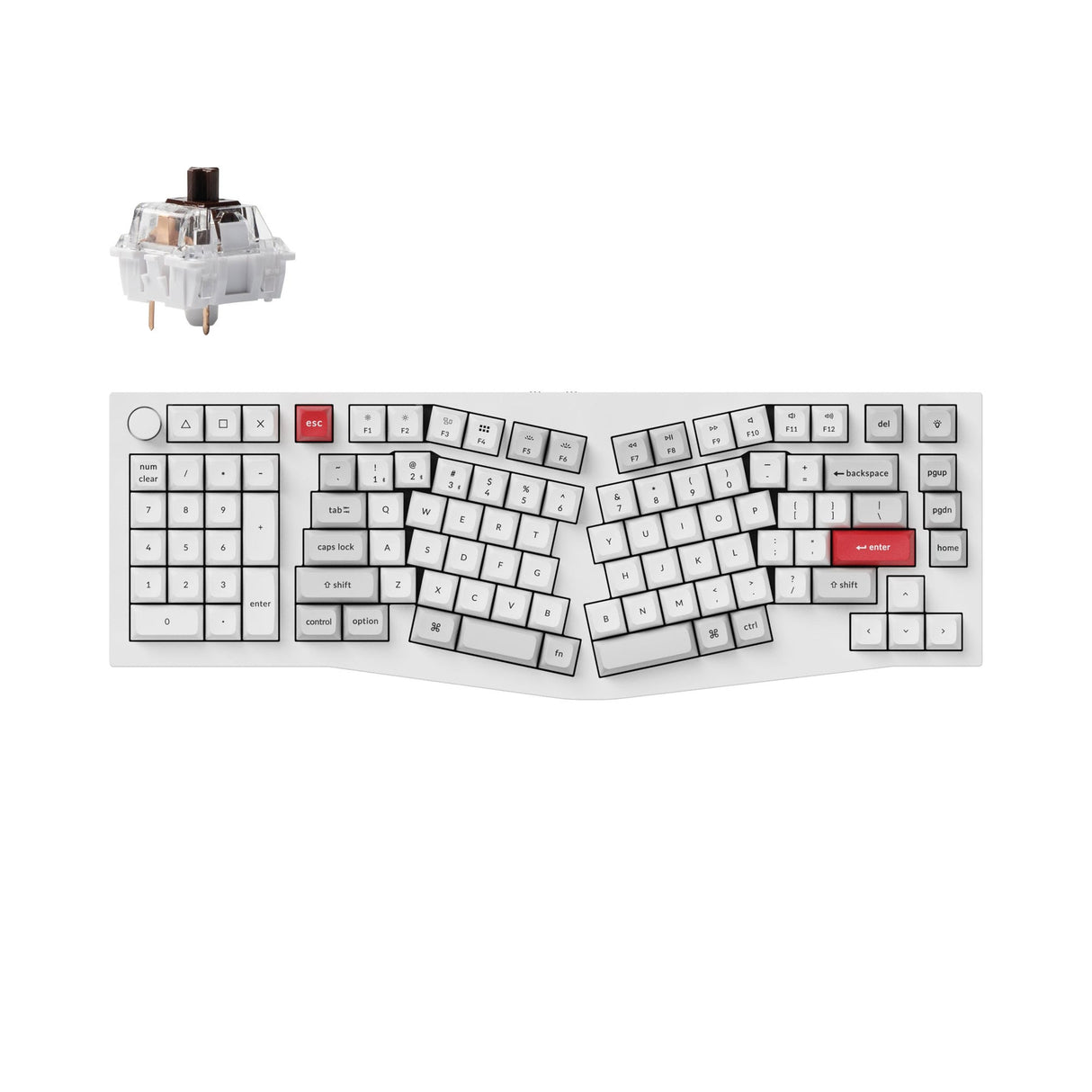 Keychron Q14 Pro (Alice Layout) Teclado mecânico personalizado sem fio QMK/VIA
