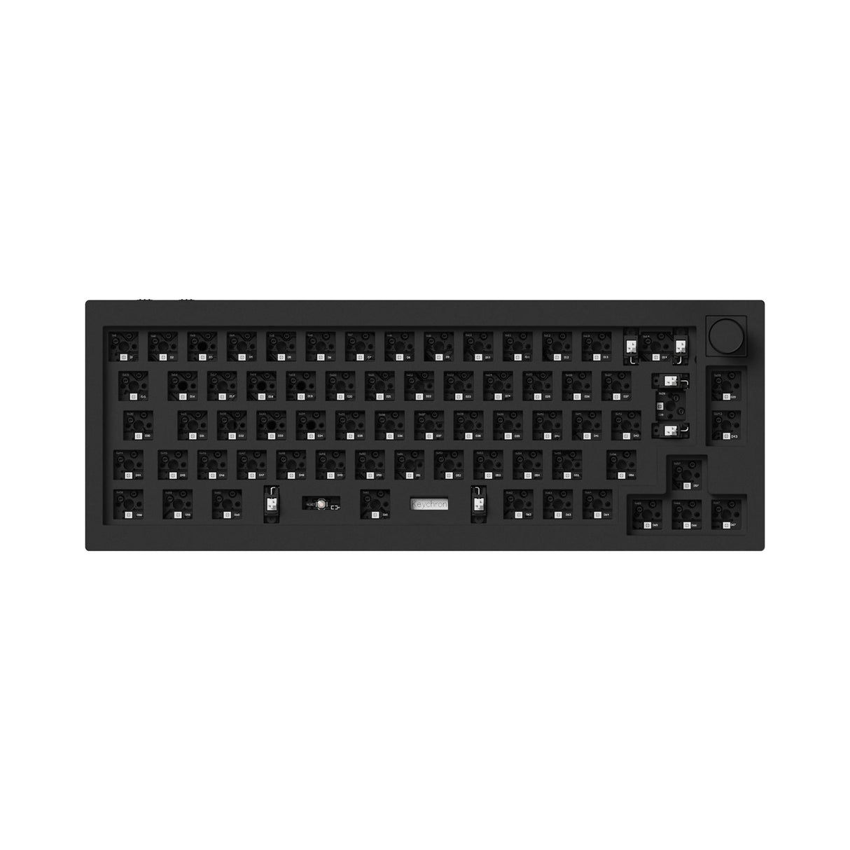 Keychron q2 pro qmk/via coleção de layout iso de teclado mecânico personalizado sem fio