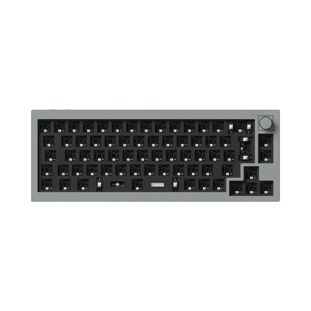 Keychron q2 pro qmk/via coleção de layout iso de teclado mecânico personalizado sem fio
