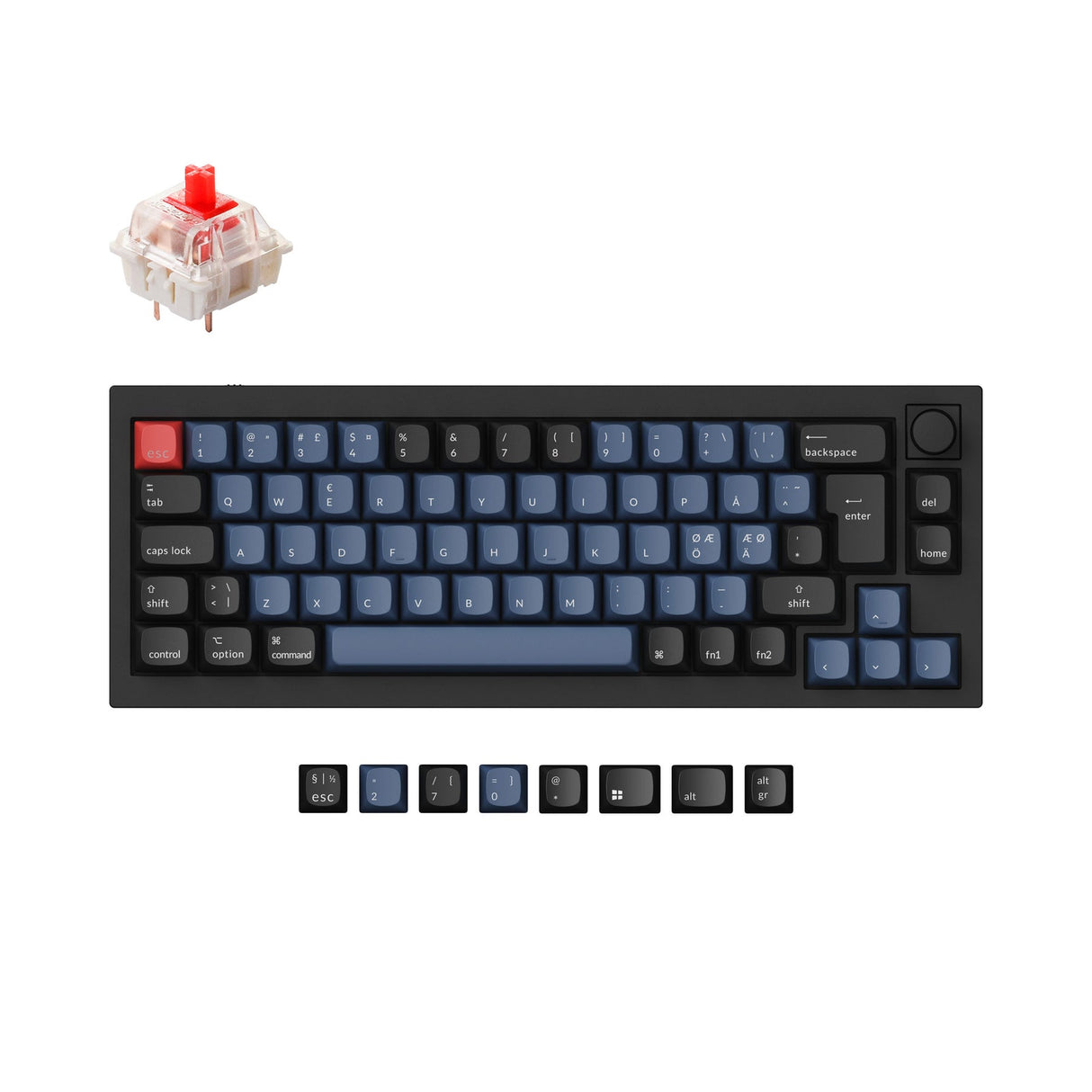 Colección de diseño ISO de teclado mecánico personalizado Keychron Q2 QMK