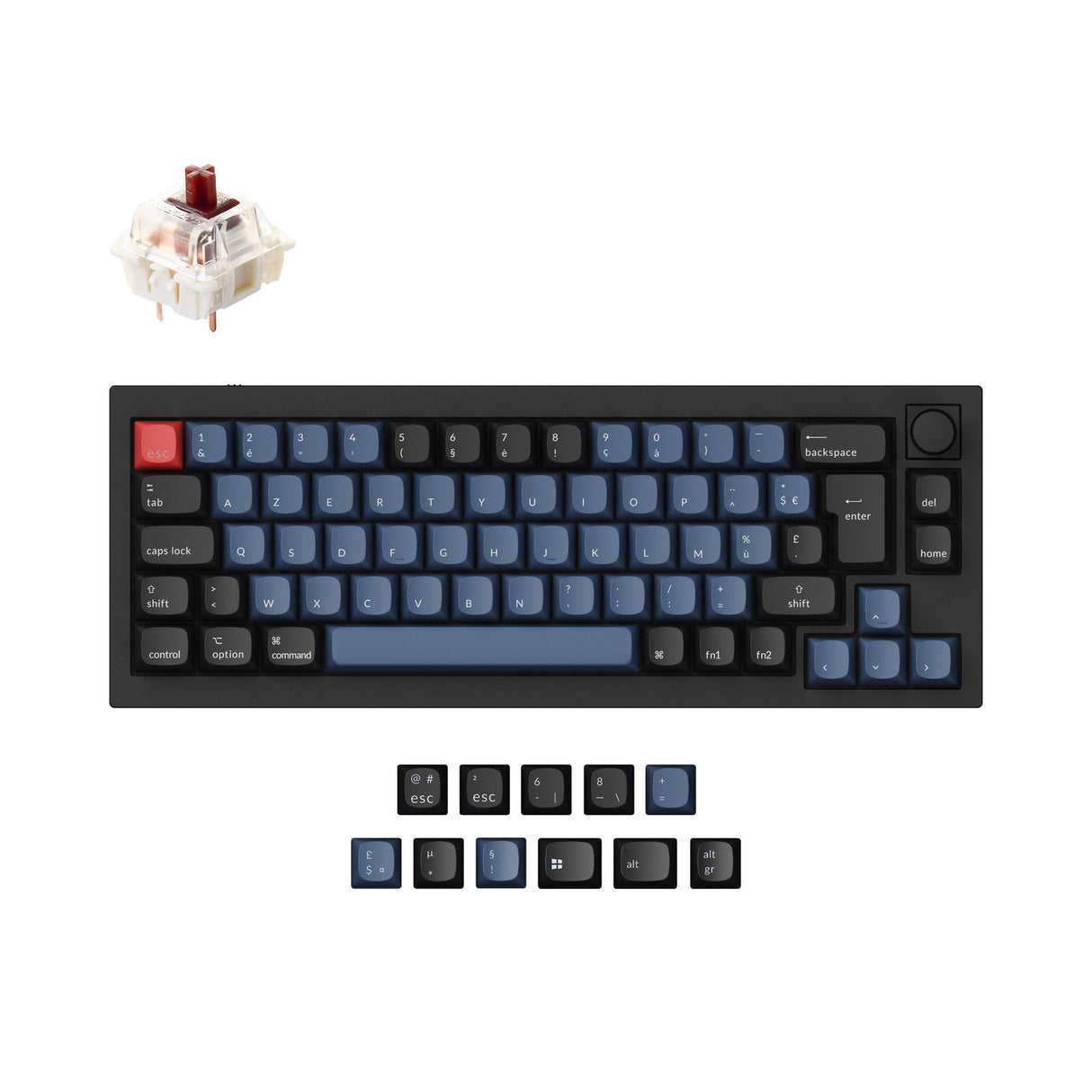 Colección de diseño ISO de teclado mecánico personalizado Keychron Q2 QMK