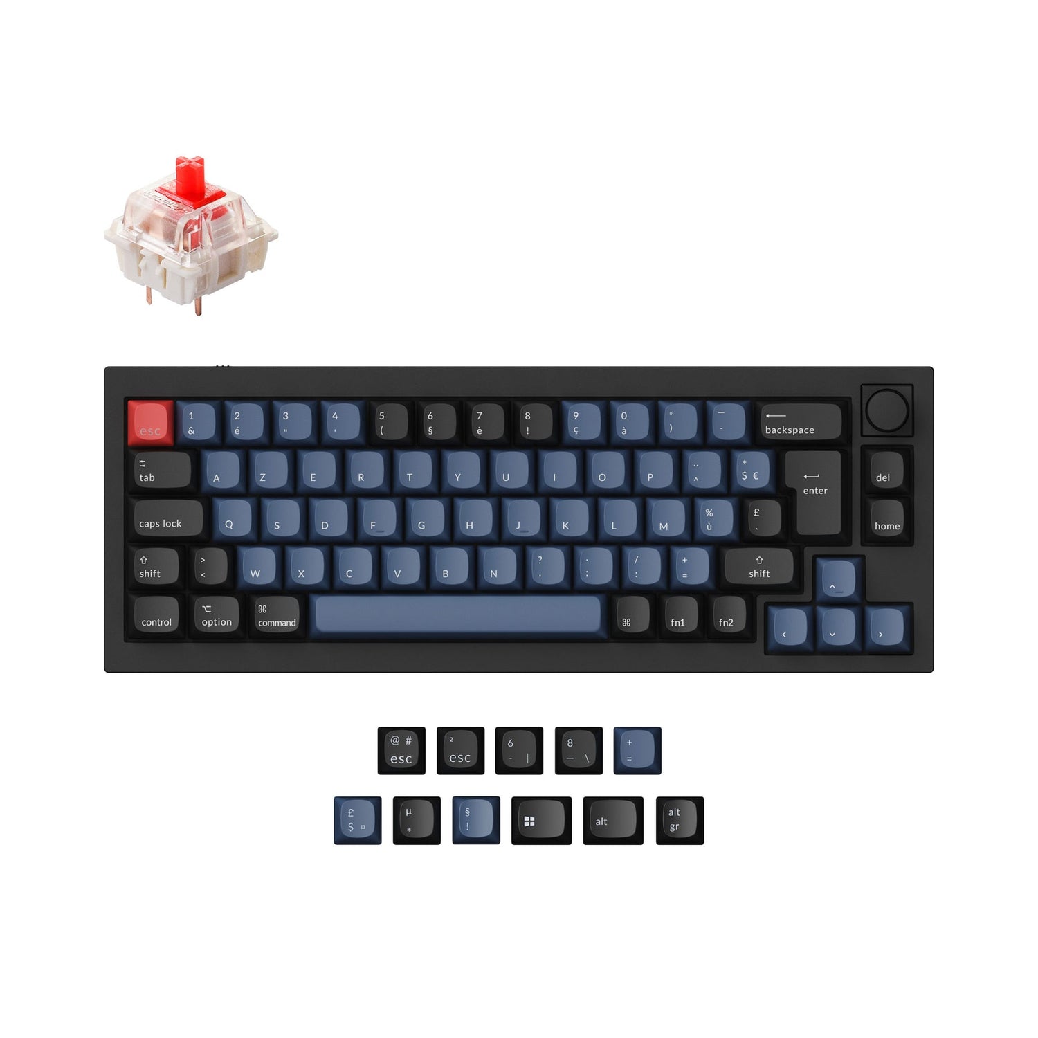 Colección de diseño ISO de teclado mecánico personalizado Keychron Q2 QMK