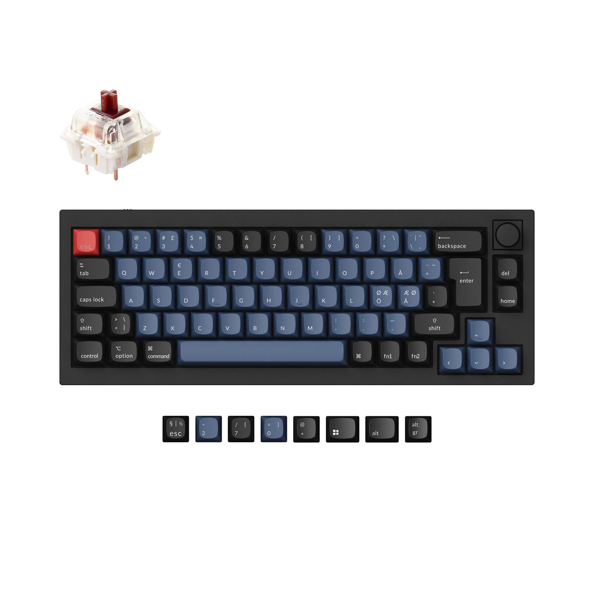 Colección de diseño ISO de teclado mecánico personalizado Keychron Q2 QMK