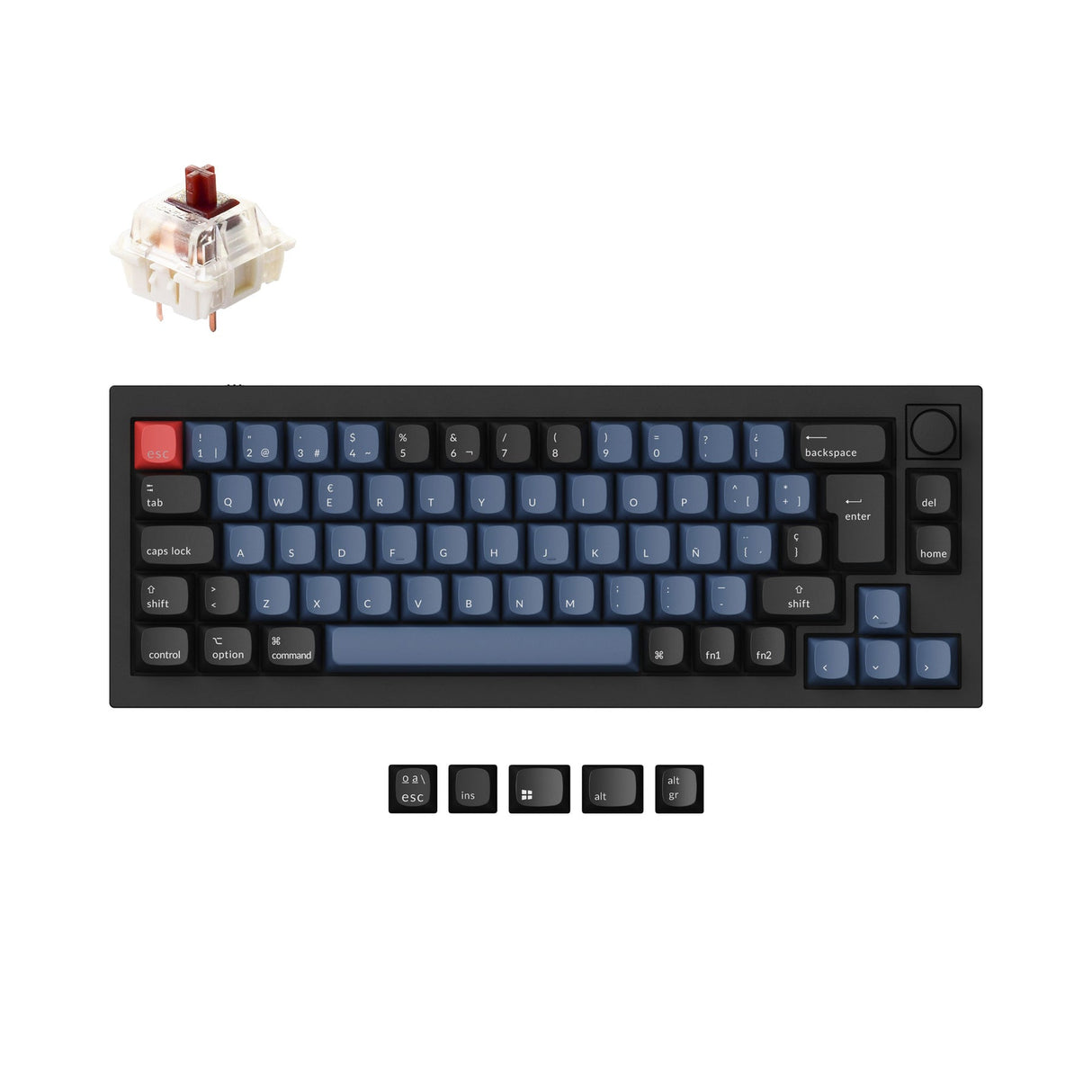 Colección de diseño ISO de teclado mecánico personalizado Keychron Q2 QMK