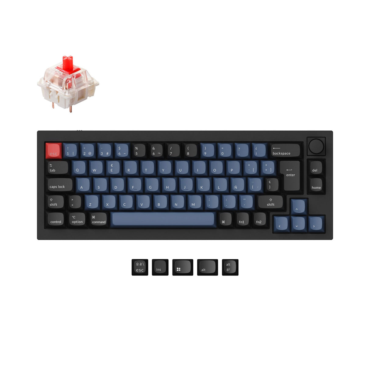Colección de diseño ISO de teclado mecánico personalizado Keychron Q2 QMK