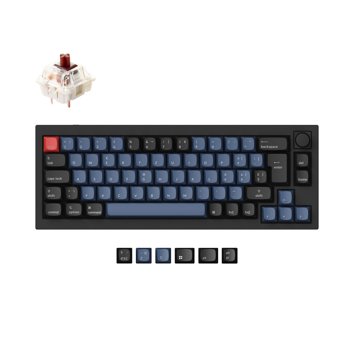 Colección de diseño ISO de teclado mecánico personalizado Keychron Q2 QMK
