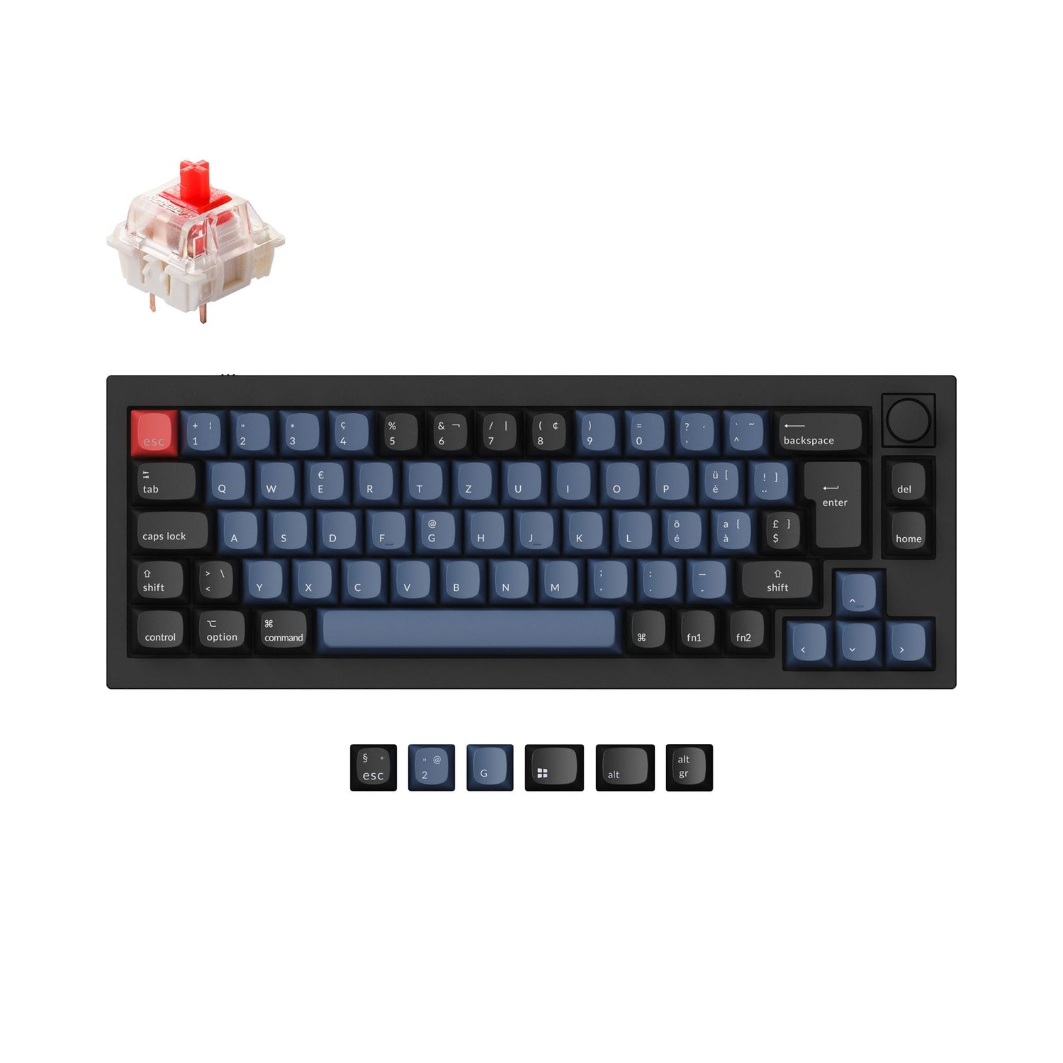 Colección de diseño ISO de teclado mecánico personalizado Keychron Q2 QMK