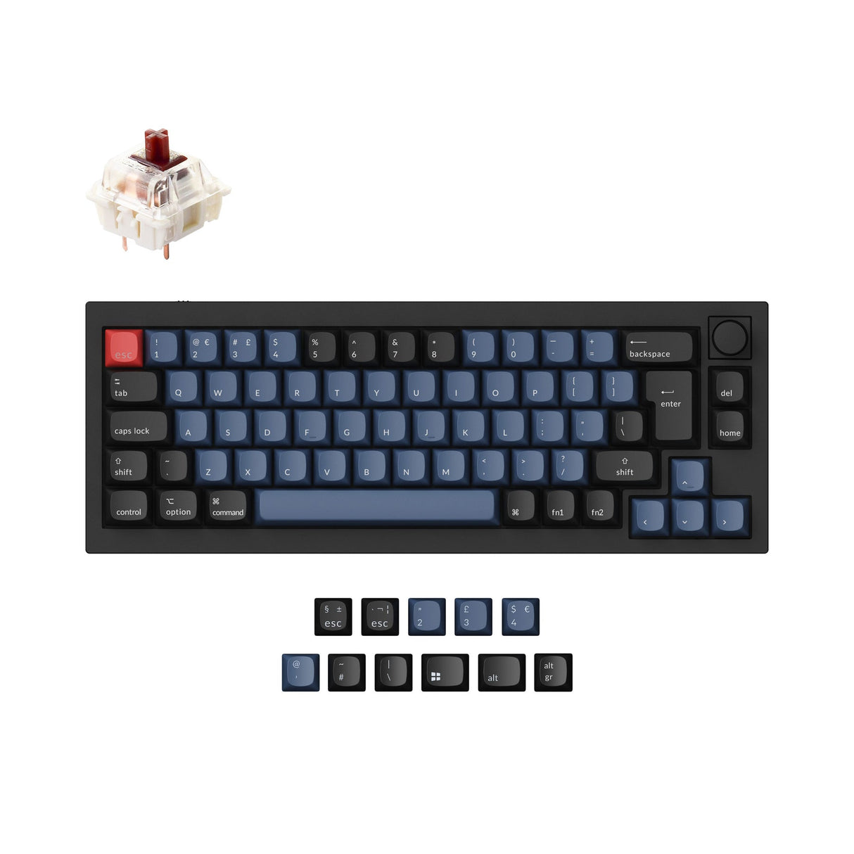 Colección de diseño ISO de teclado mecánico personalizado Keychron Q2 QMK