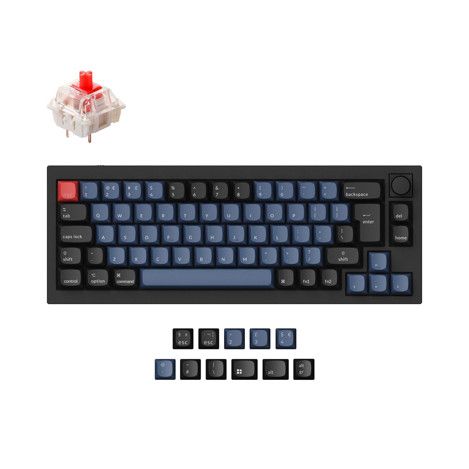Colección de diseño ISO de teclado mecánico personalizado Keychron Q2 QMK