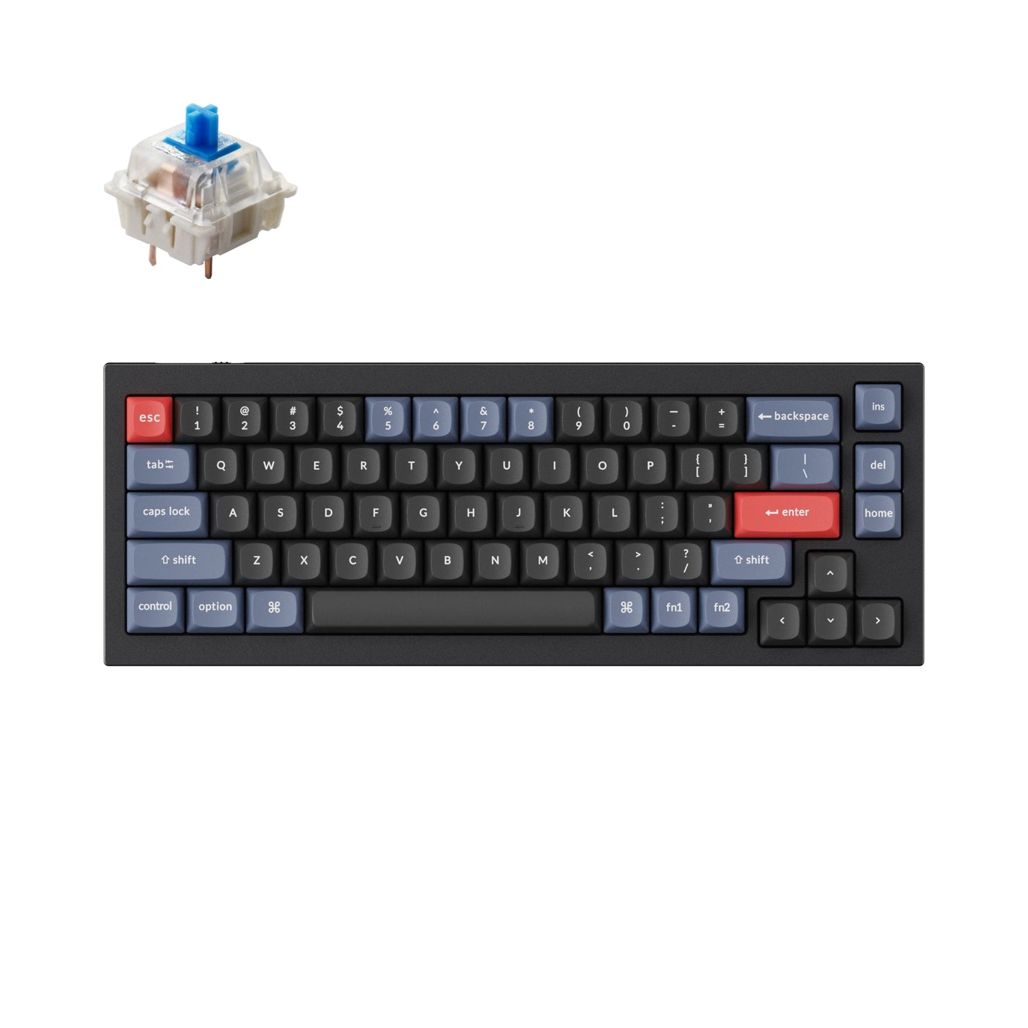 Teclado mecânico personalizado Keychron Q2 QMK (layout ANSI dos EUA)