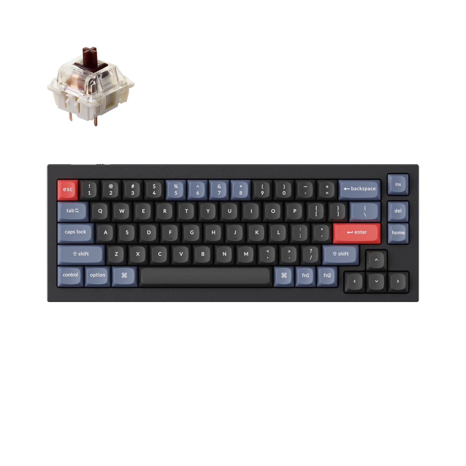Teclado mecânico personalizado Keychron Q2 QMK (layout ANSI dos EUA)
