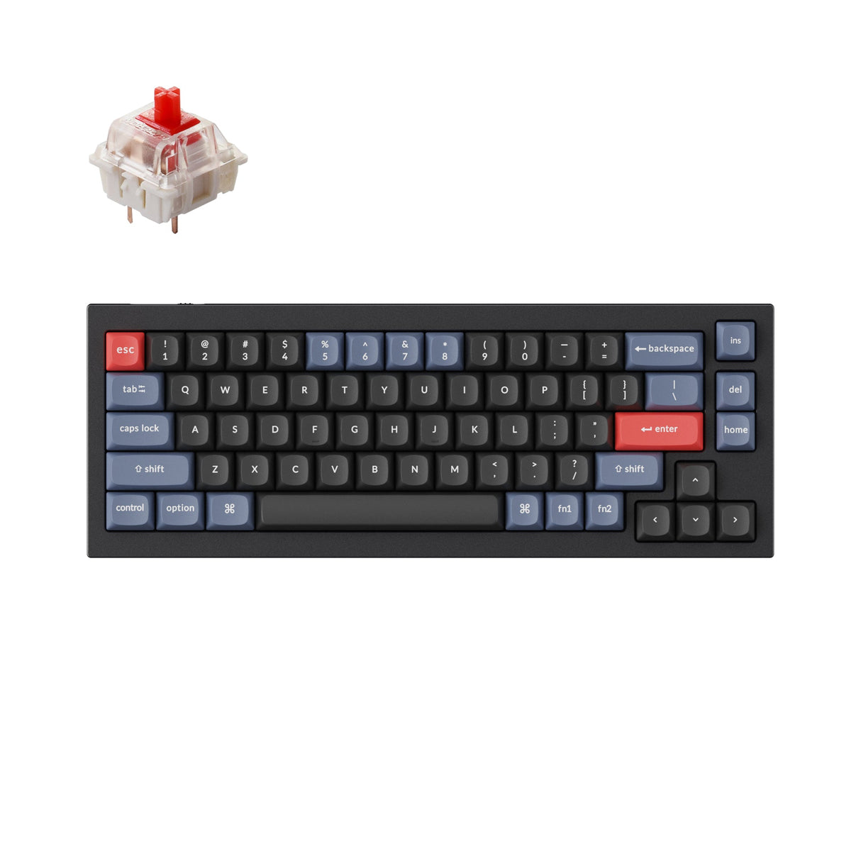 Teclado mecânico personalizado Keychron Q2 QMK (layout ANSI dos EUA)