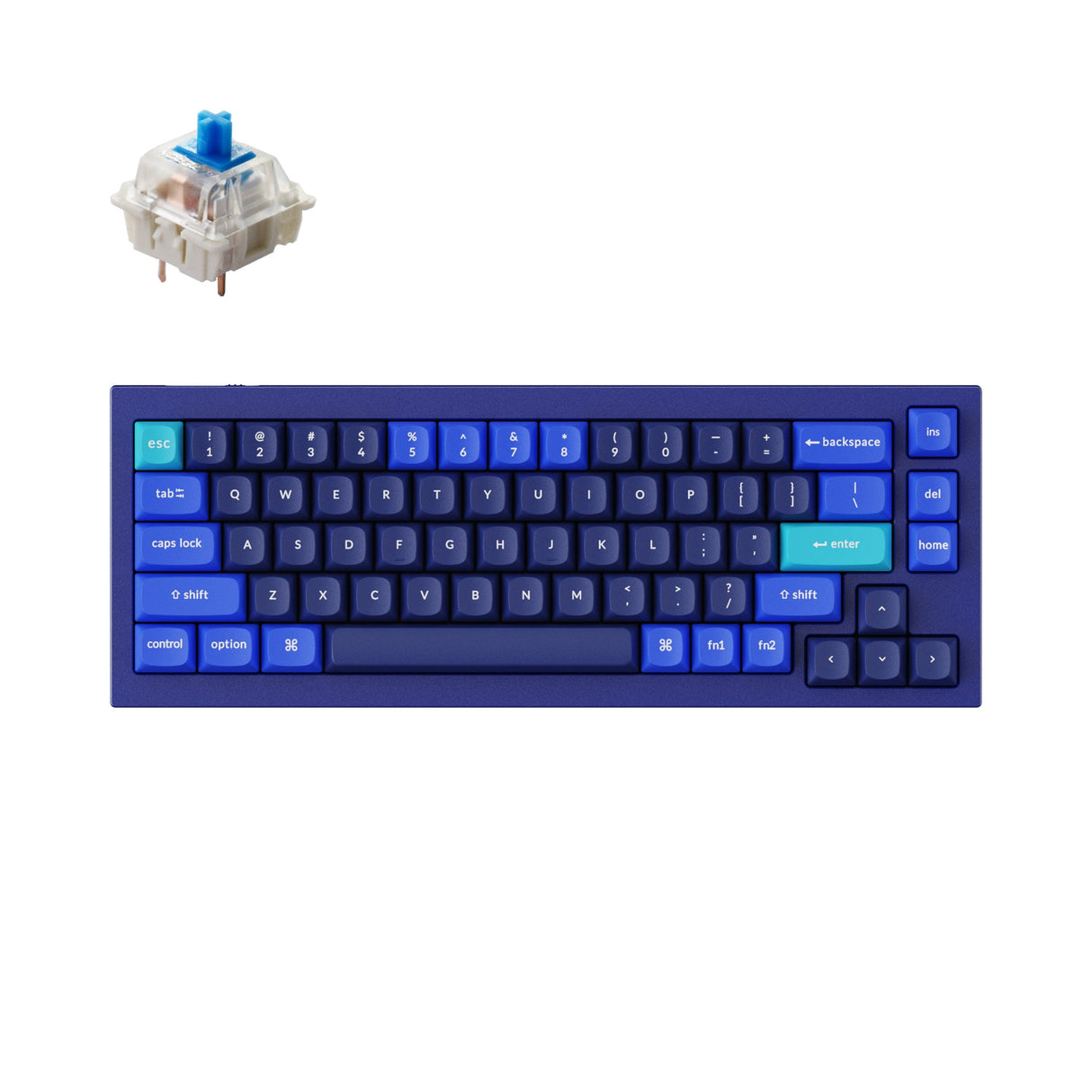 Teclado mecânico personalizado Keychron Q2 QMK (layout ANSI dos EUA)
