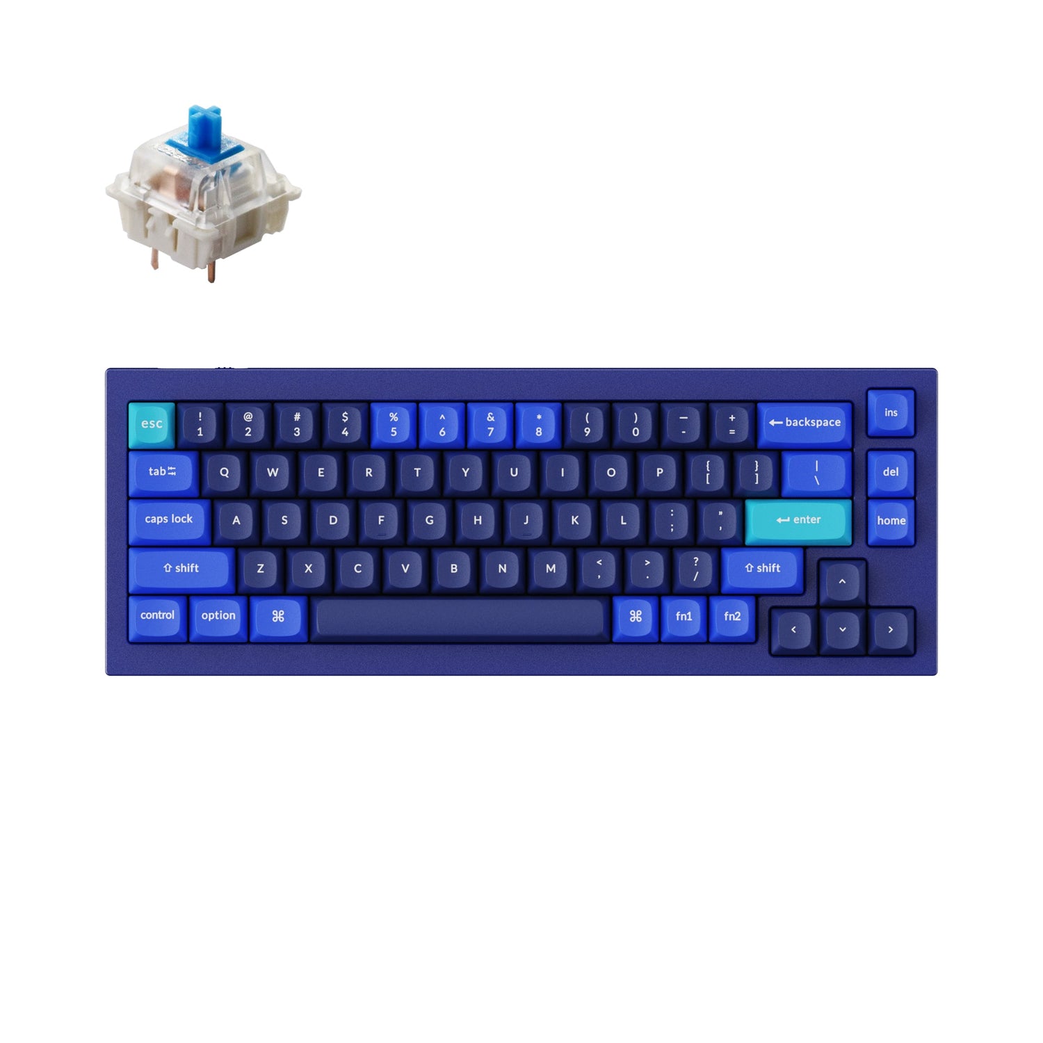 Teclado mecânico personalizado Keychron Q2 QMK (layout ANSI dos EUA)