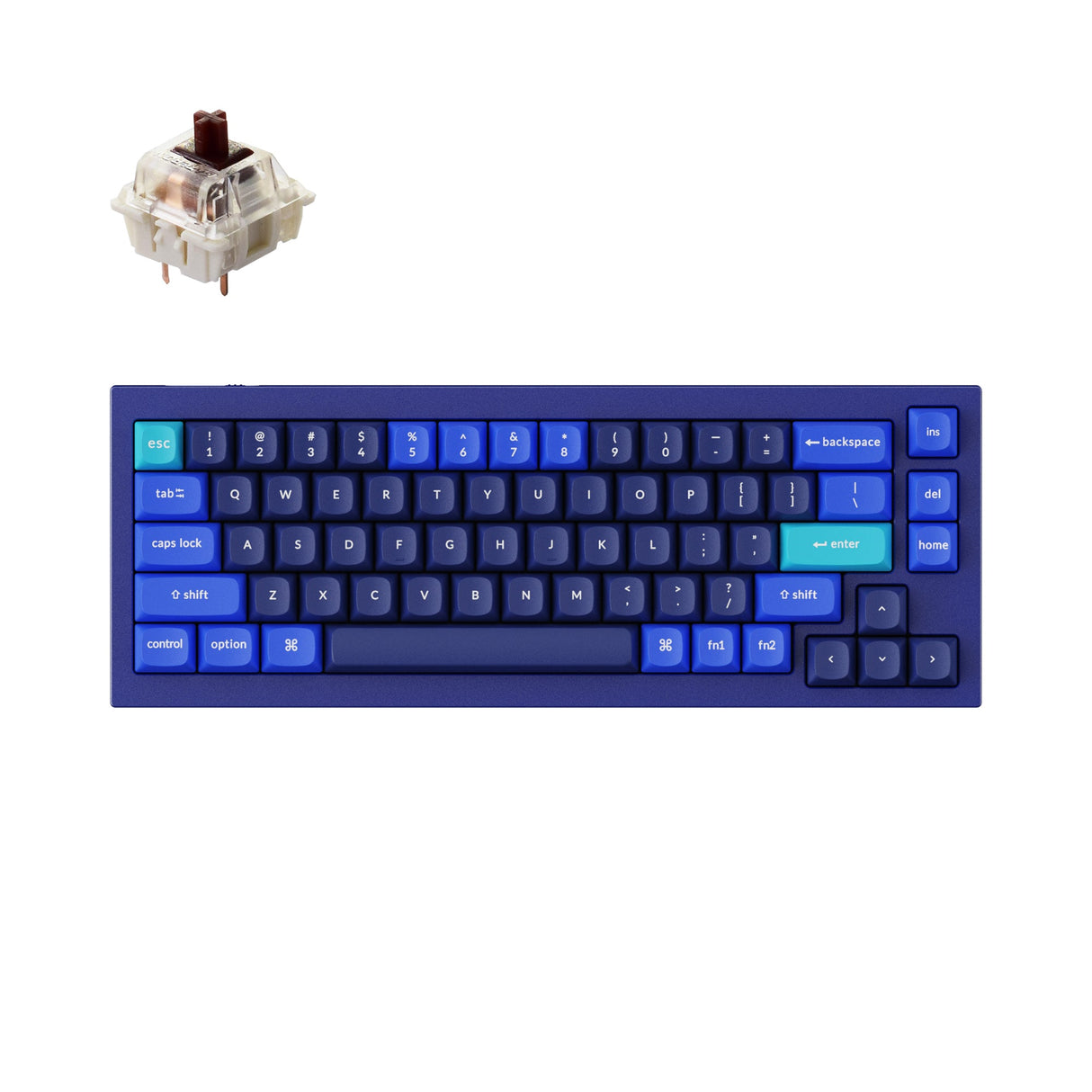 Teclado mecânico personalizado Keychron Q2 QMK (layout ANSI dos EUA)