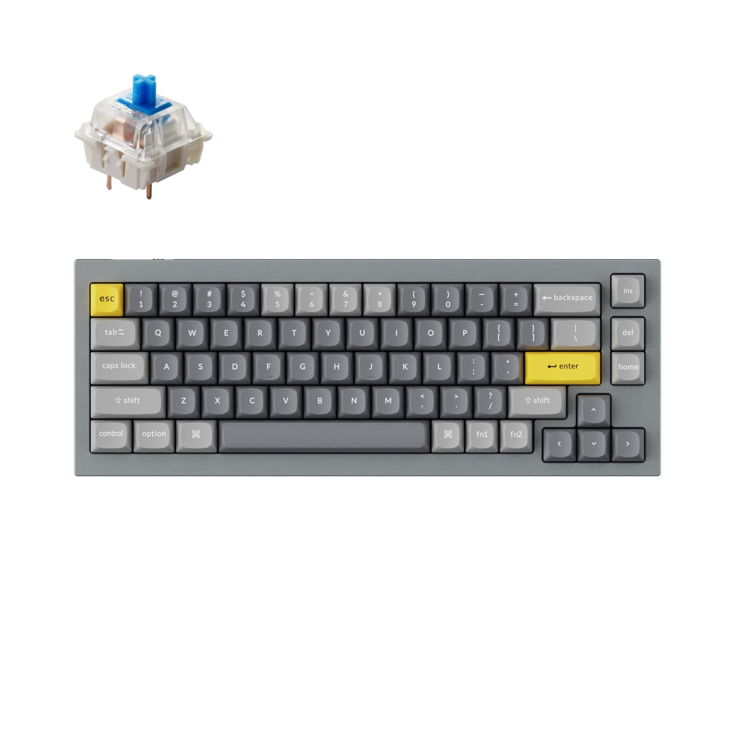 Teclado mecânico personalizado Keychron Q2 QMK (layout ANSI dos EUA)