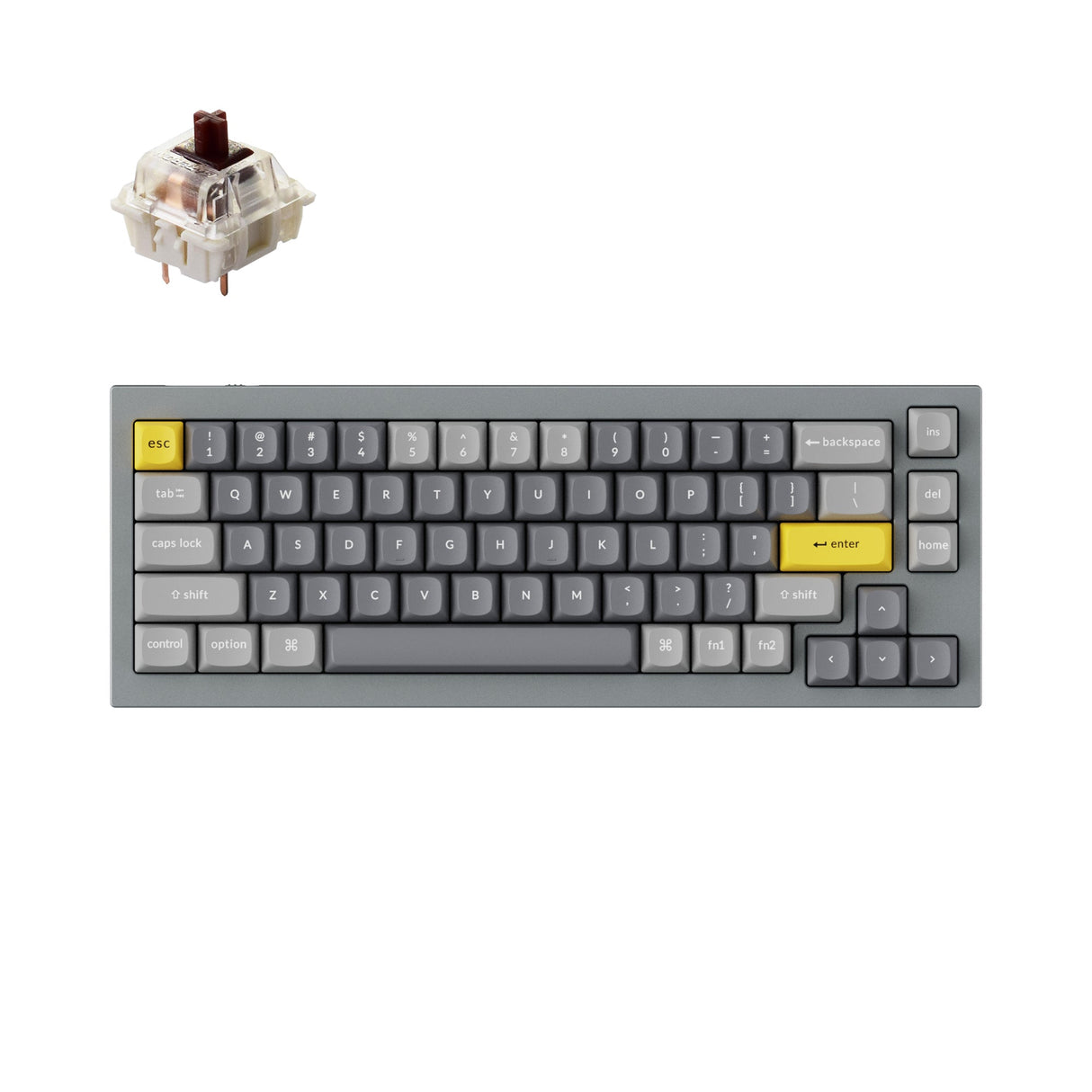 Teclado mecânico personalizado Keychron Q2 QMK (layout ANSI dos EUA)