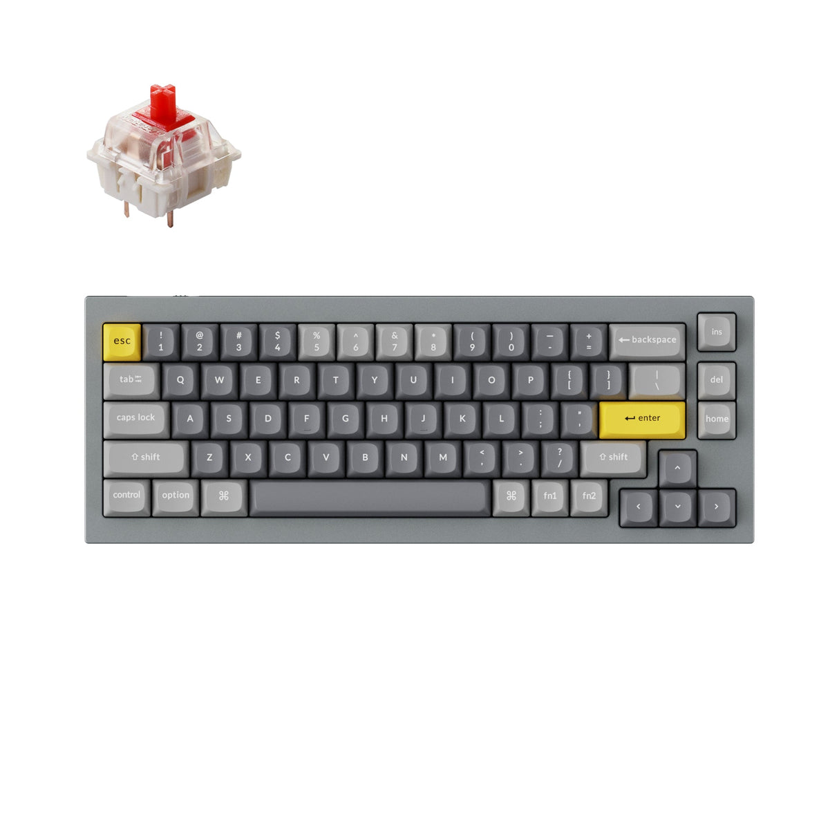 Teclado mecânico personalizado Keychron Q2 QMK (layout ANSI dos EUA)