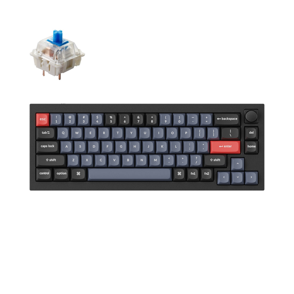 Teclado mecânico personalizado Keychron Q2 QMK (layout ANSI dos EUA)