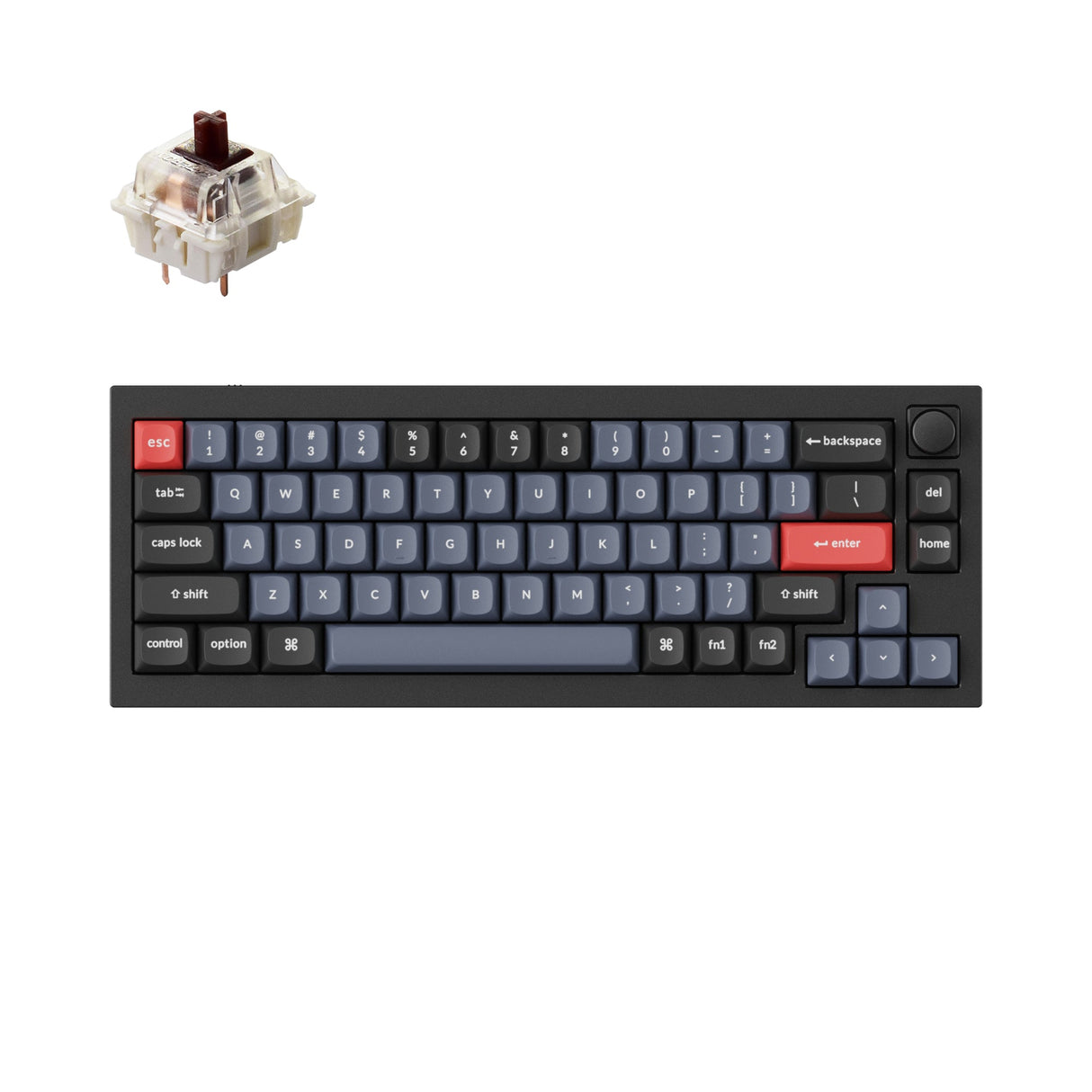 Teclado mecânico personalizado Keychron Q2 QMK (layout ANSI dos EUA)