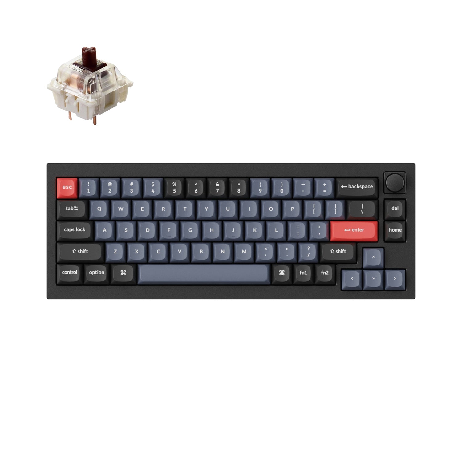 Teclado mecânico personalizado Keychron Q2 QMK (layout ANSI dos EUA)