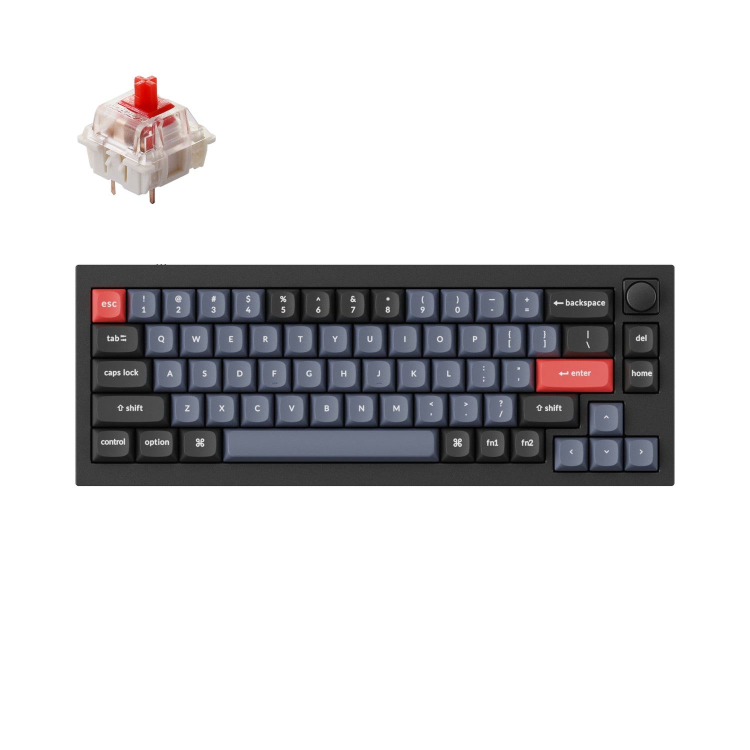Teclado mecânico personalizado Keychron Q2 QMK (layout ANSI dos EUA)