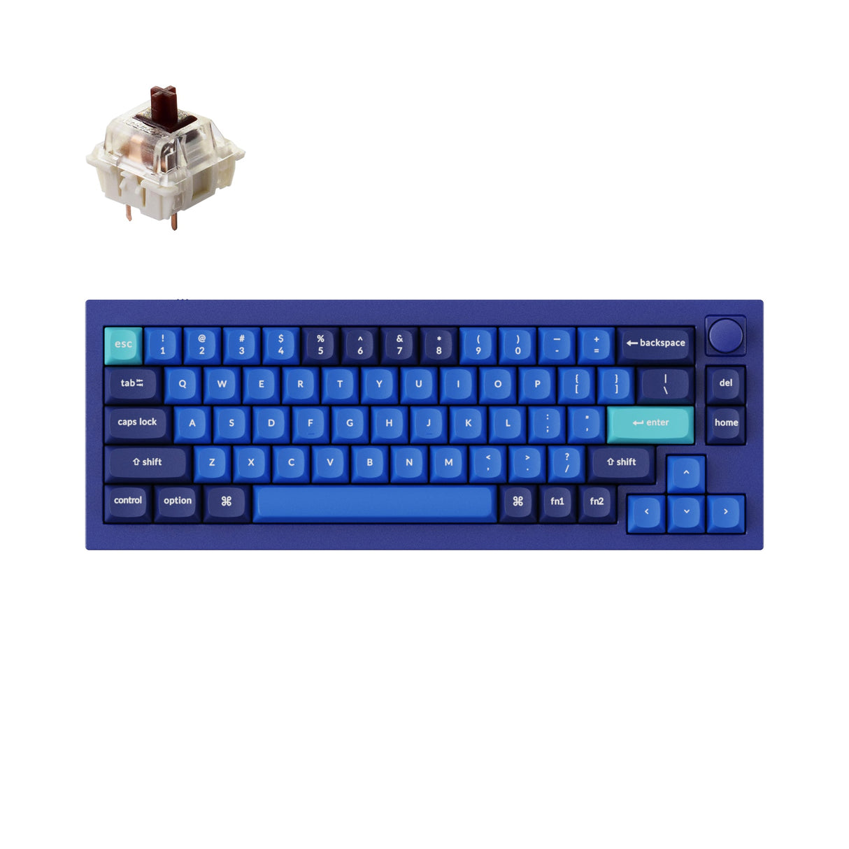 Teclado mecânico personalizado Keychron Q2 QMK (layout ANSI dos EUA)