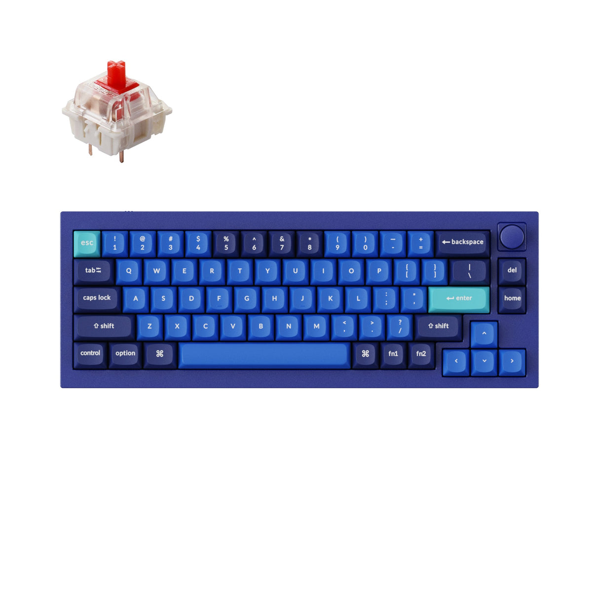 Teclado mecânico personalizado Keychron Q2 QMK (layout ANSI dos EUA)
