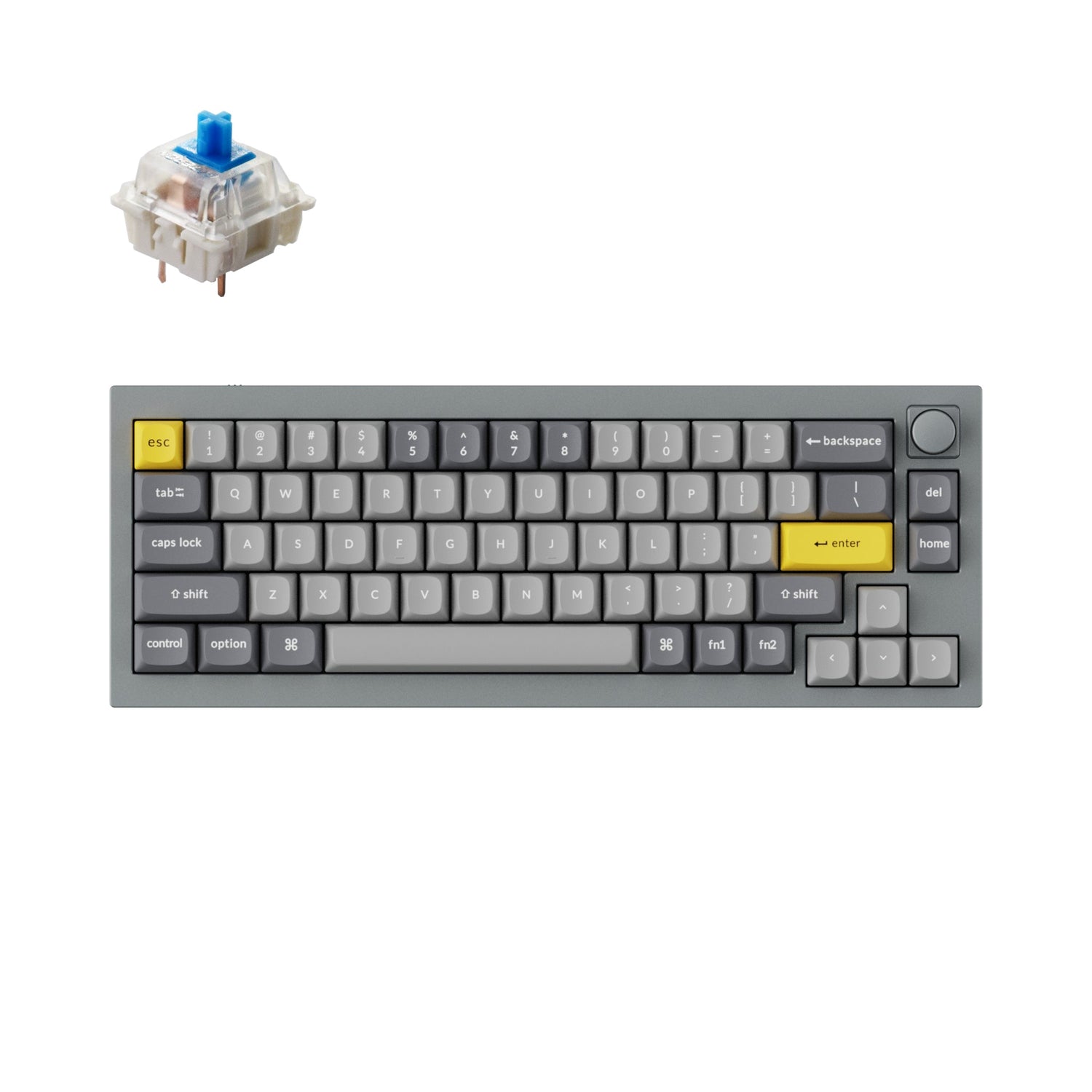 Teclado mecânico personalizado Keychron Q2 QMK (layout ANSI dos EUA)