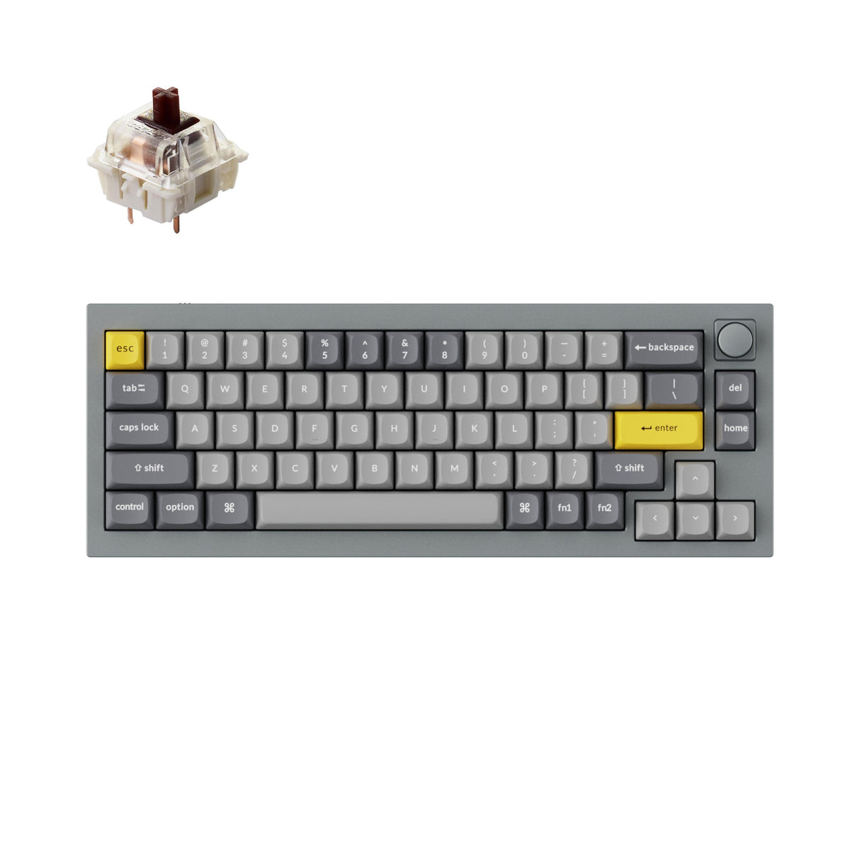 Teclado mecânico personalizado Keychron Q2 QMK (layout ANSI dos EUA)
