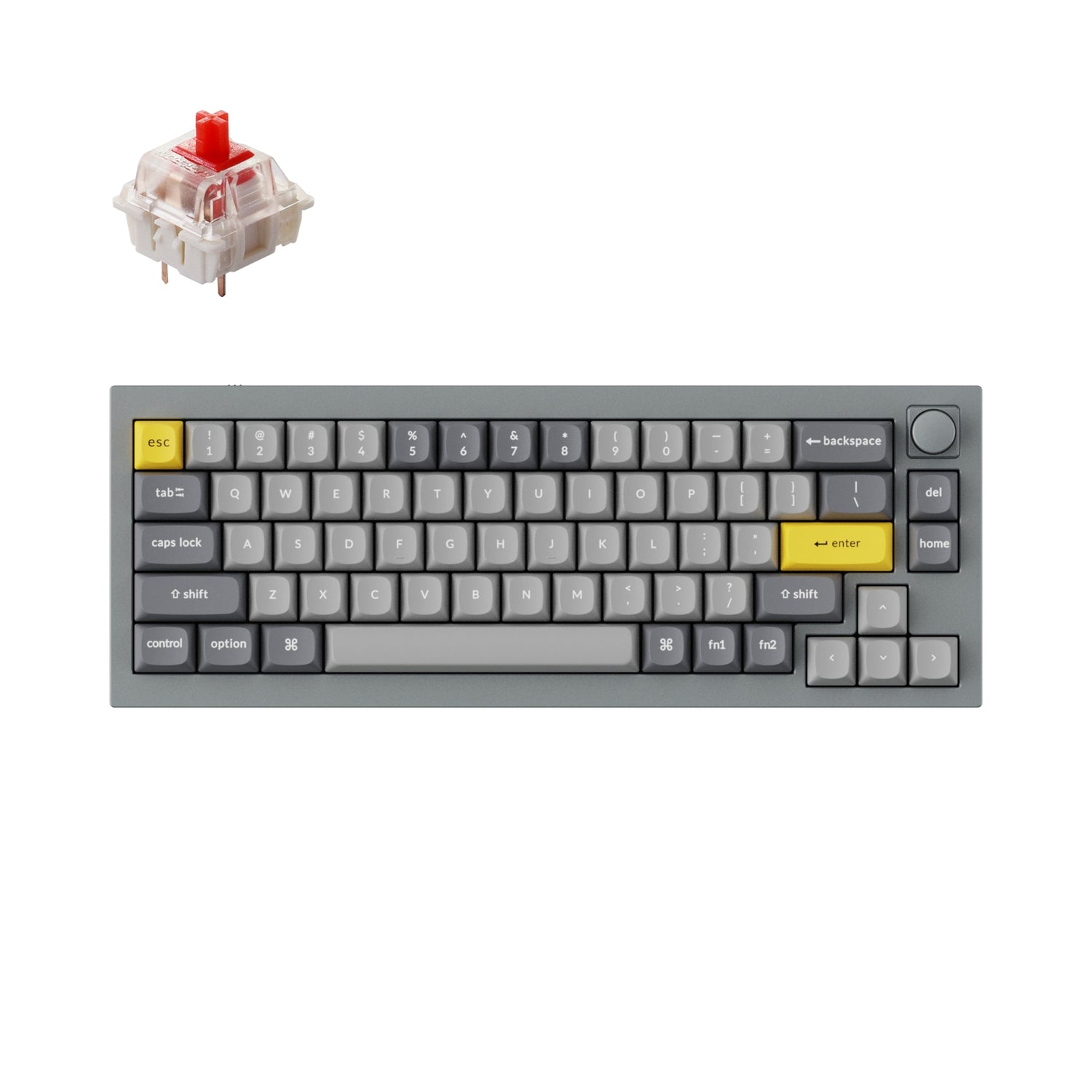 Teclado mecânico personalizado Keychron Q2 QMK (layout ANSI dos EUA)