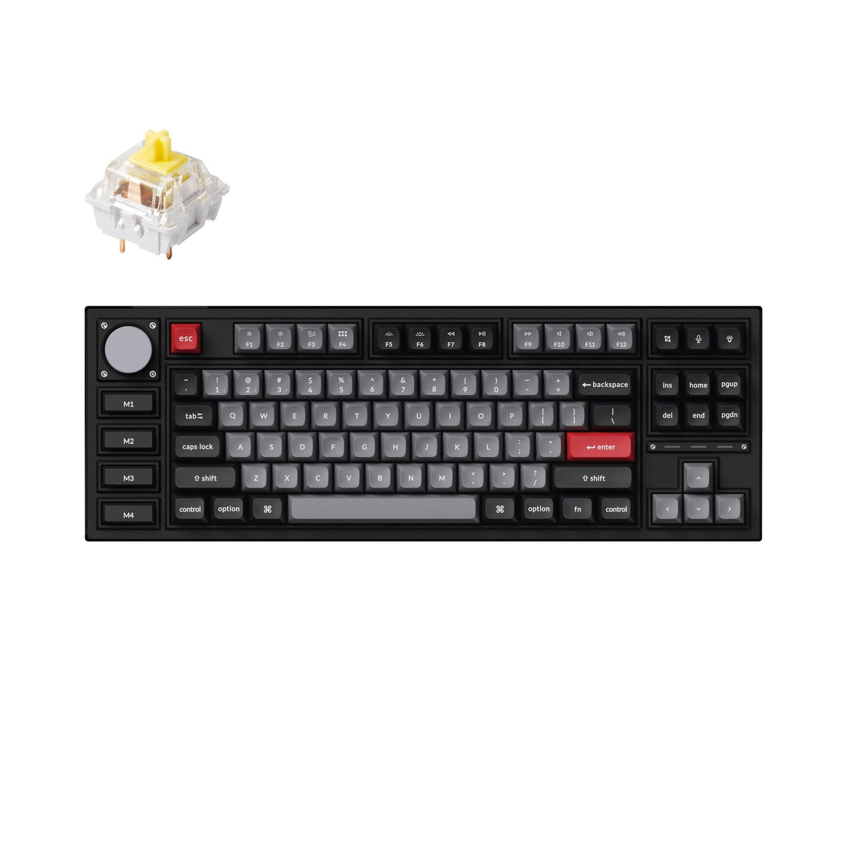 Teclado mecânico personalizado sem fio Keychron Q3 Pro QMK/VIA