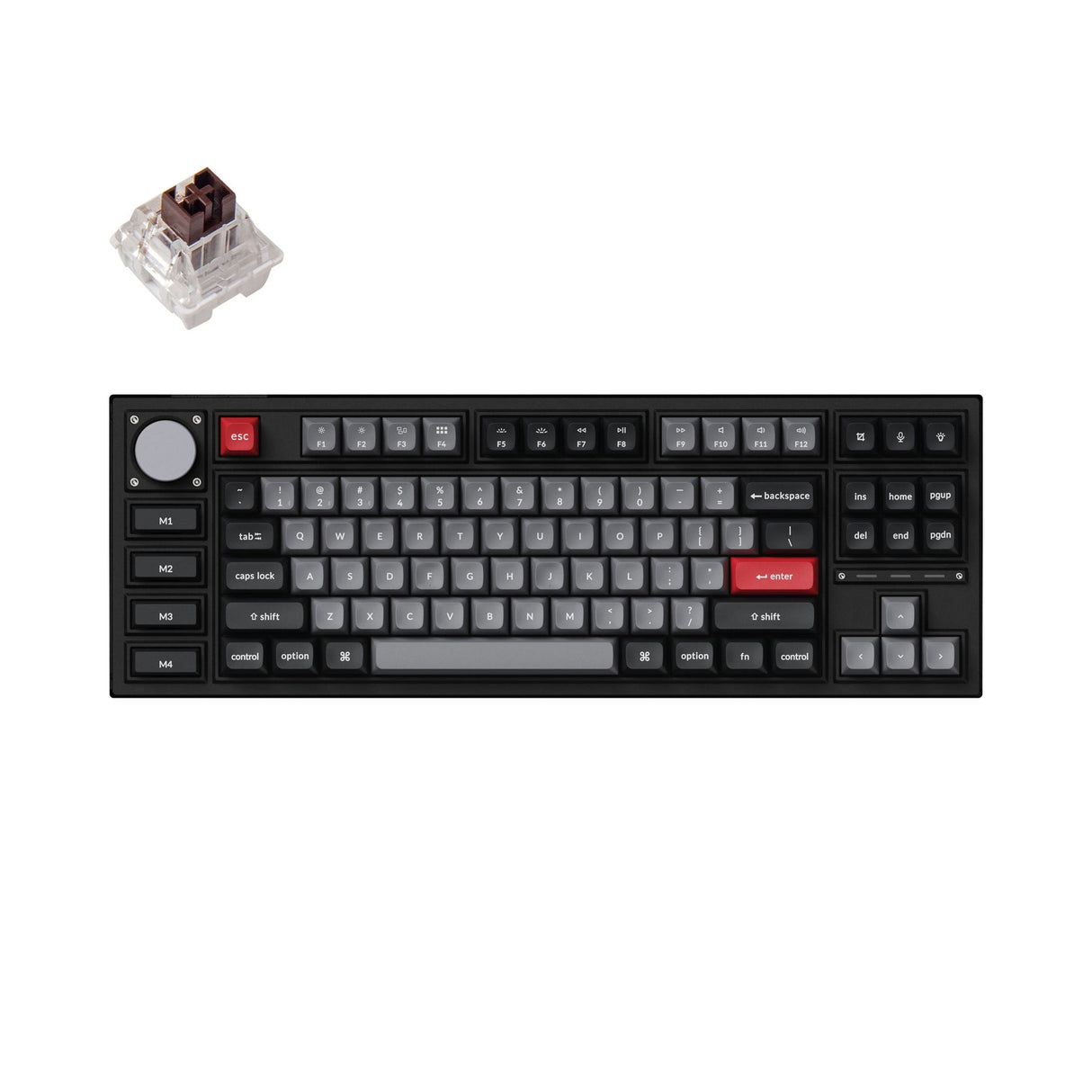 Teclado mecânico personalizado sem fio Keychron Q3 Pro QMK/VIA