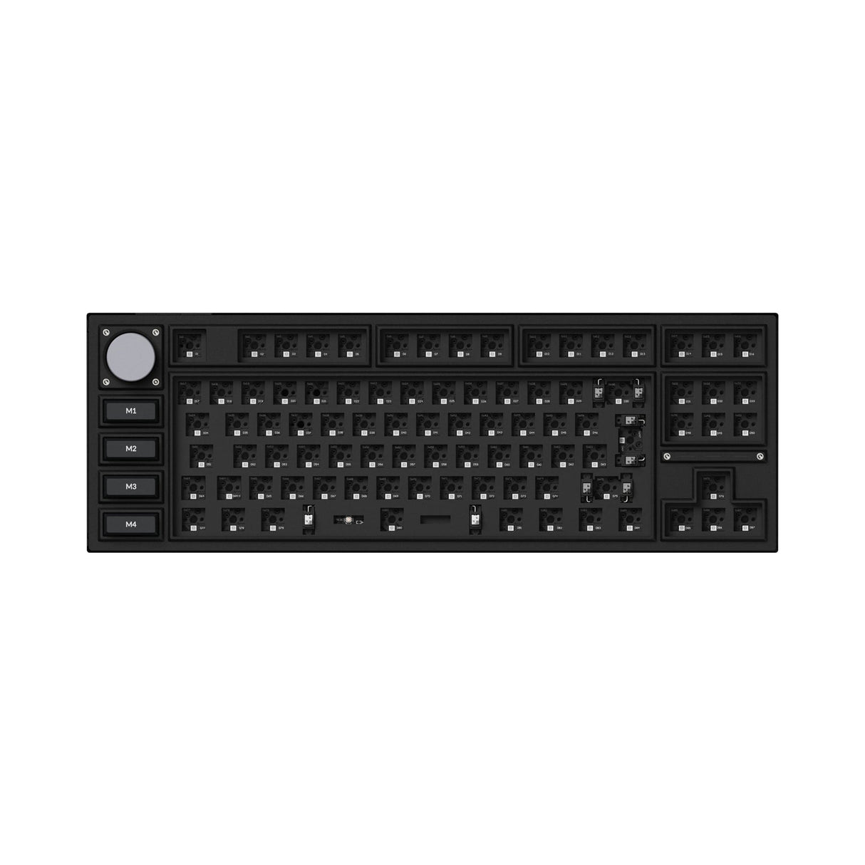 Keychron q3 pro qmk/via coleção de layout iso de teclado mecânico personalizado sem fio