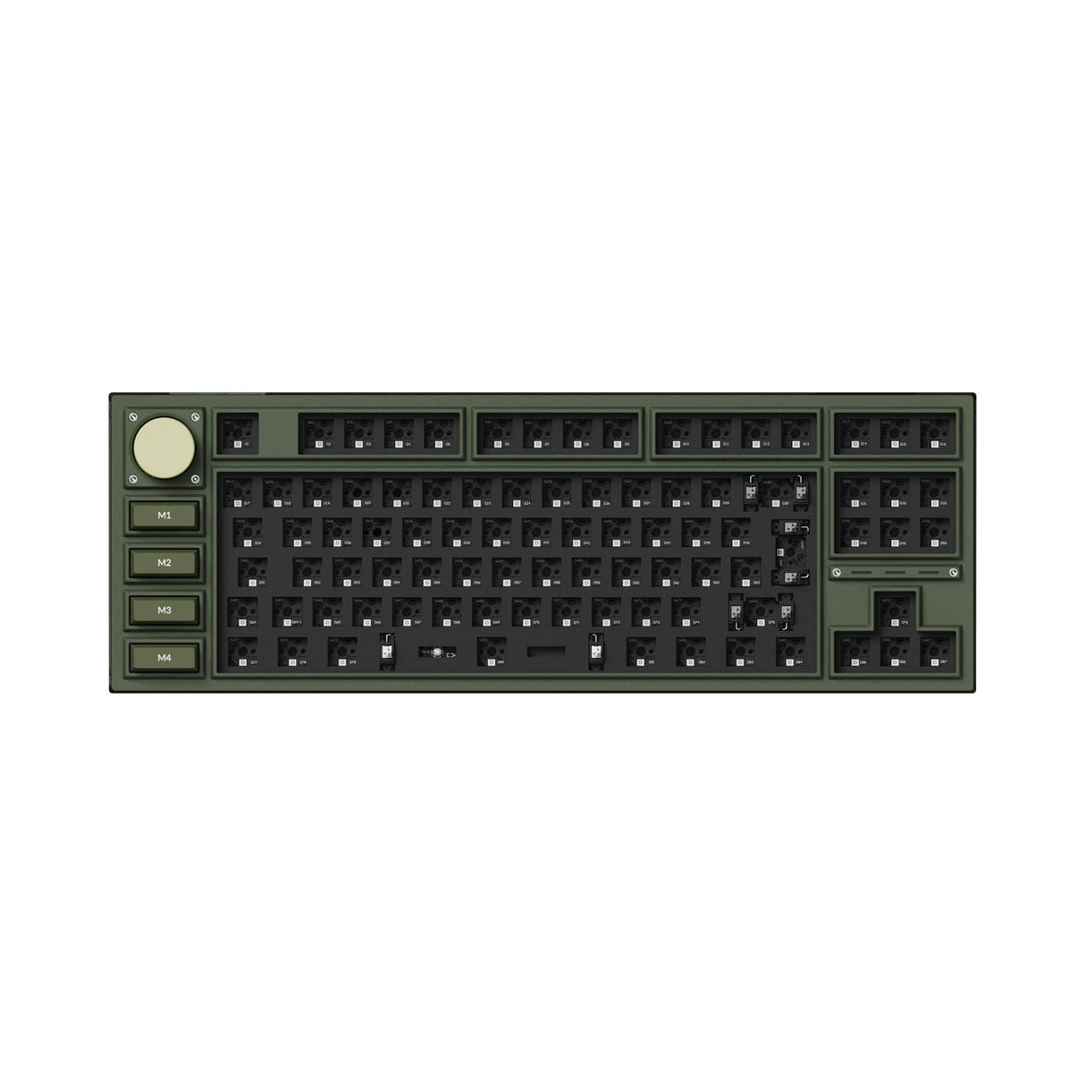 Keychron q3 pro qmk/via coleção de layout iso de teclado mecânico personalizado sem fio