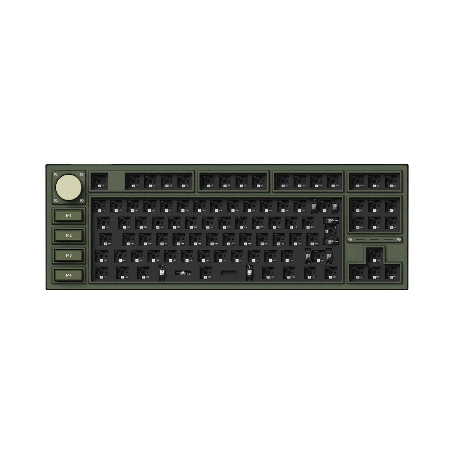 Keychron q3 pro qmk/via coleção de layout iso de teclado mecânico personalizado sem fio