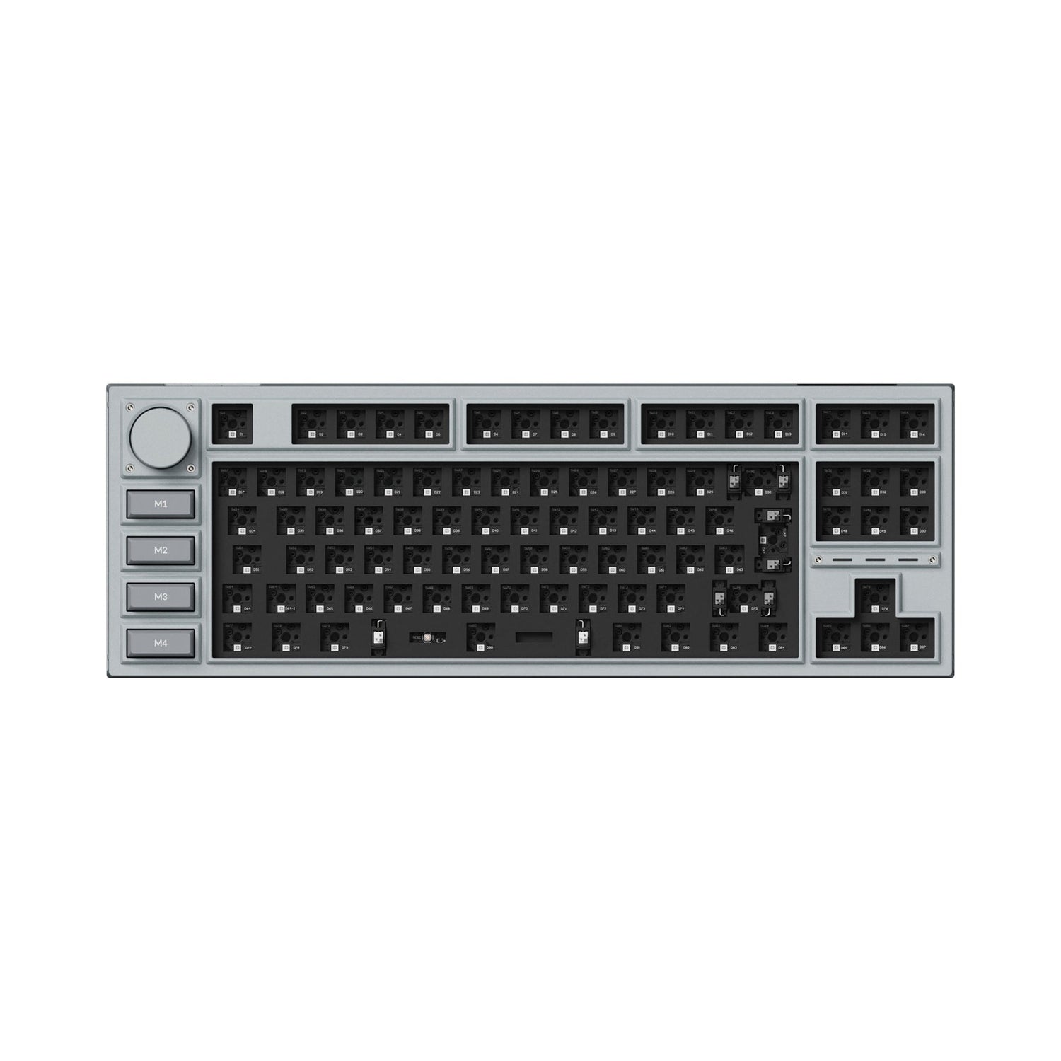 Keychron q3 pro qmk/via coleção de layout iso de teclado mecânico personalizado sem fio