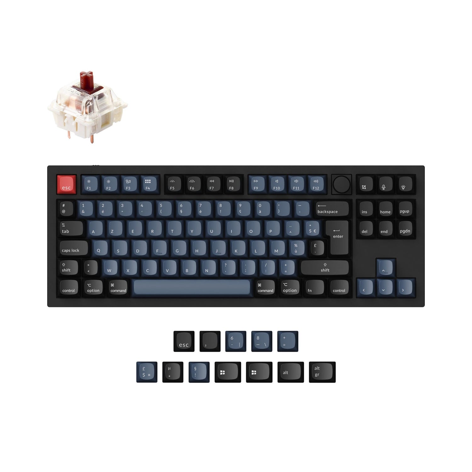 Colección de diseño ISO de teclado mecánico personalizado Keychron Q3 QMK