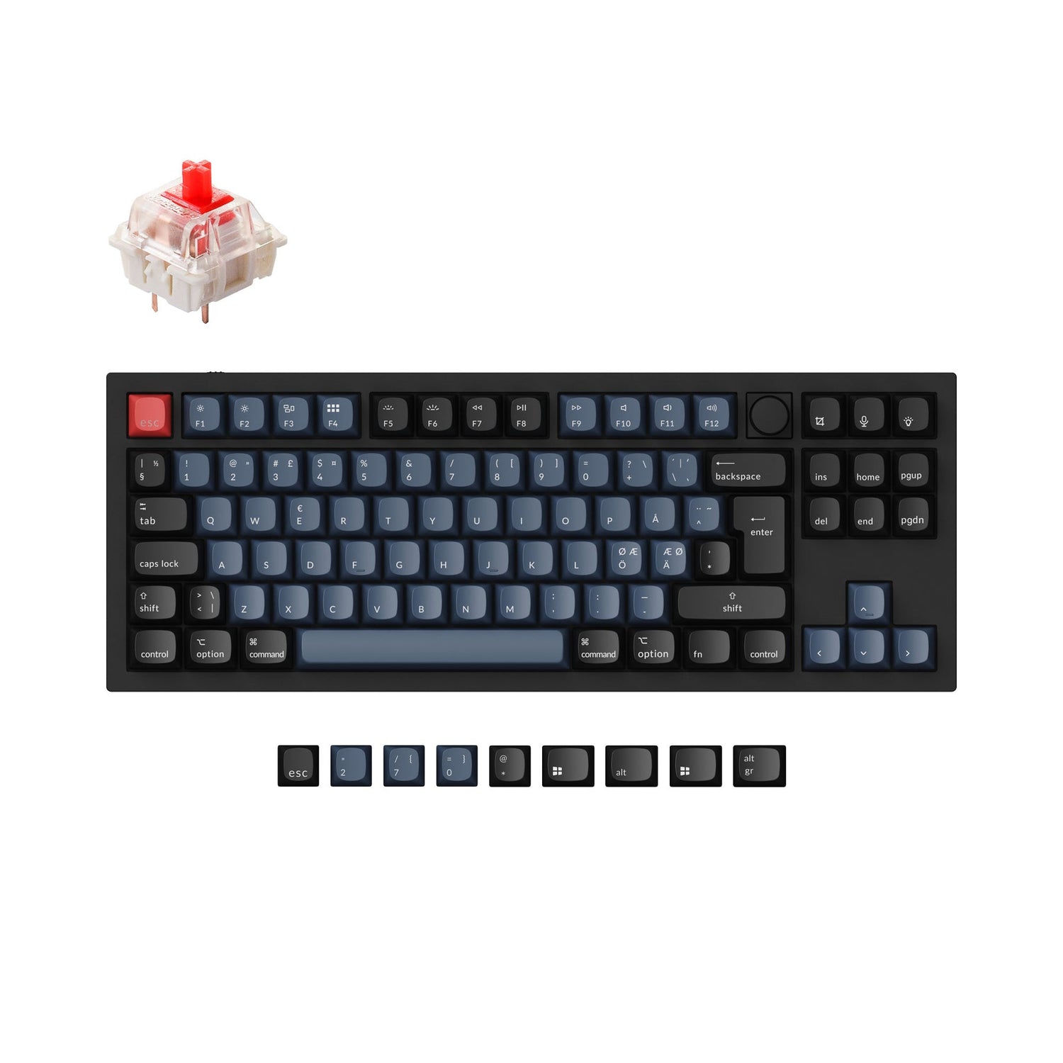 Colección de diseño ISO de teclado mecánico personalizado Keychron Q3 QMK