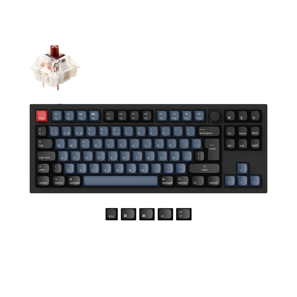 Colección de diseño ISO de teclado mecánico personalizado Keychron Q3 QMK