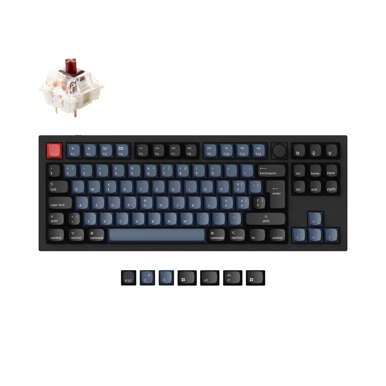 Colección de diseño ISO de teclado mecánico personalizado Keychron Q3 QMK