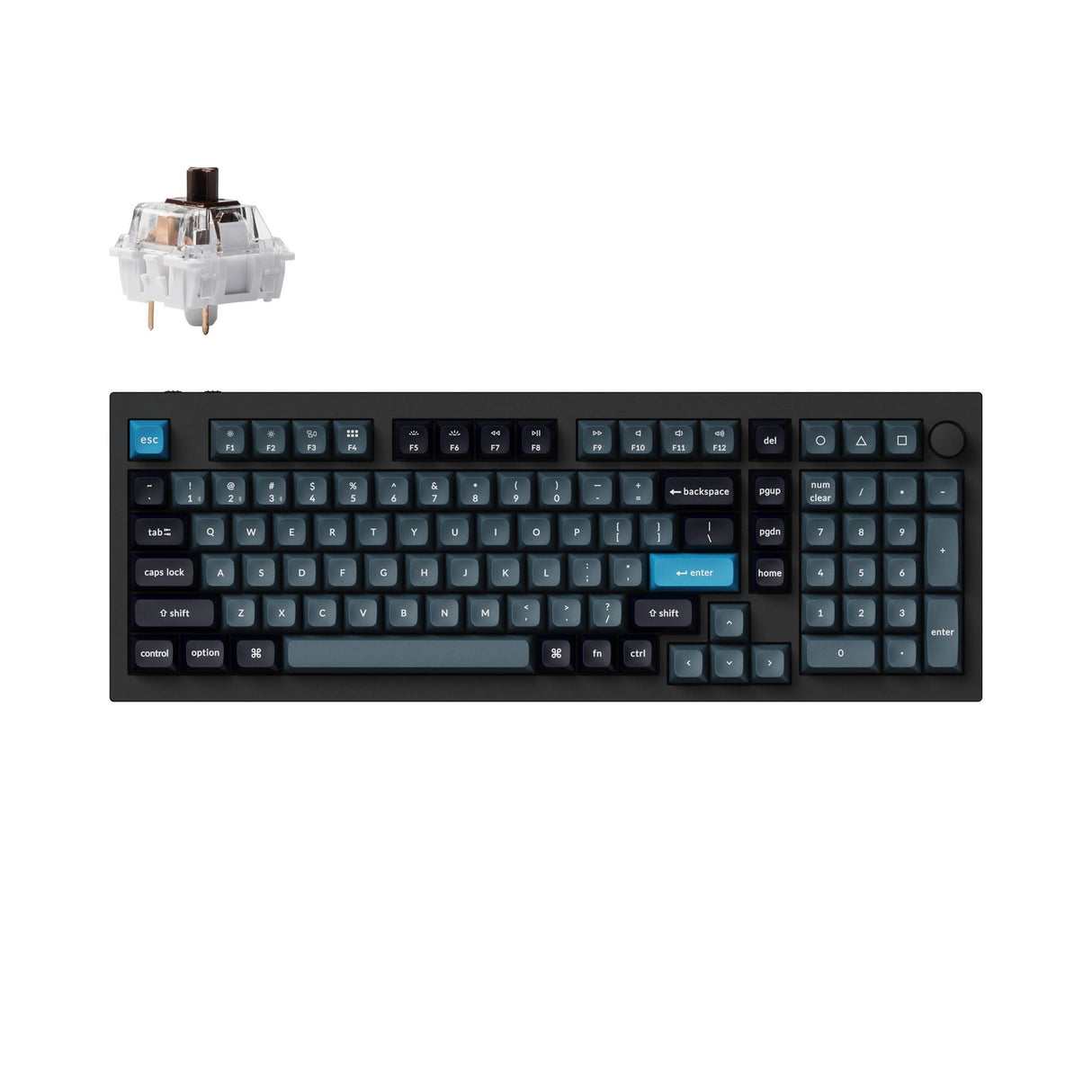 Teclado mecânico personalizado sem fio Keychron Q5 Pro QMK/VIA - Layout ANSI