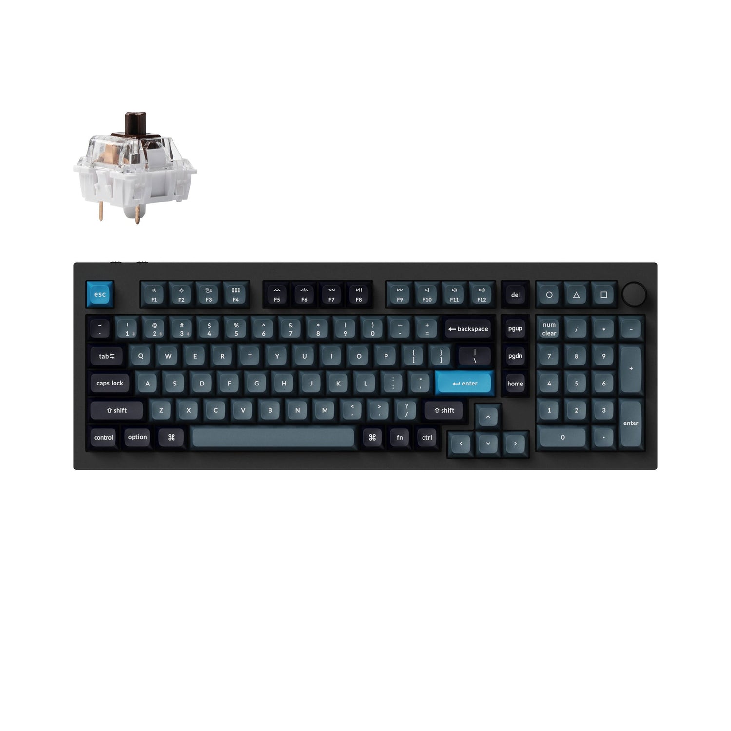 Teclado mecânico personalizado sem fio Keychron Q5 Pro QMK/VIA - Layout ANSI