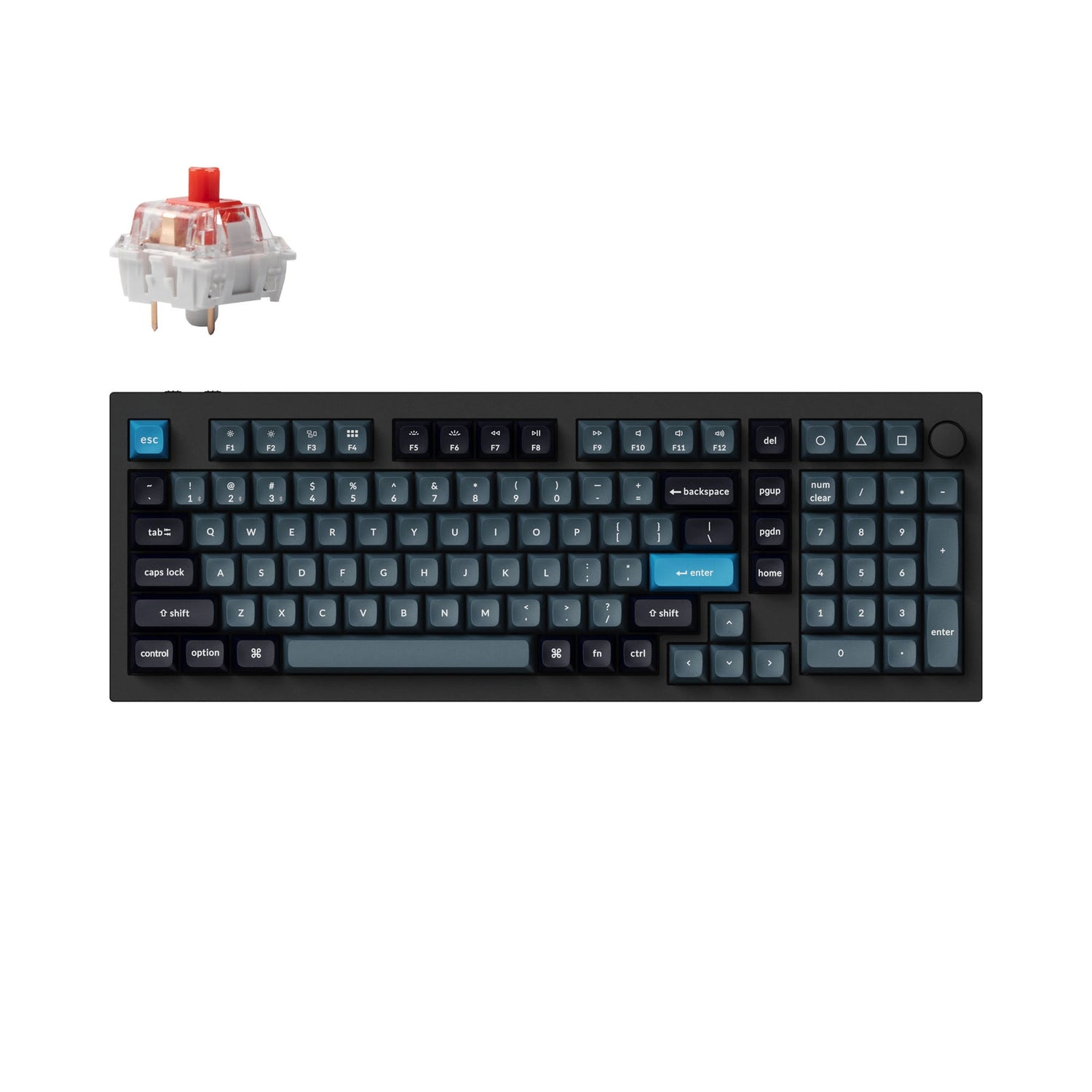 Teclado mecânico personalizado sem fio Keychron Q5 Pro QMK/VIA - Layout ANSI