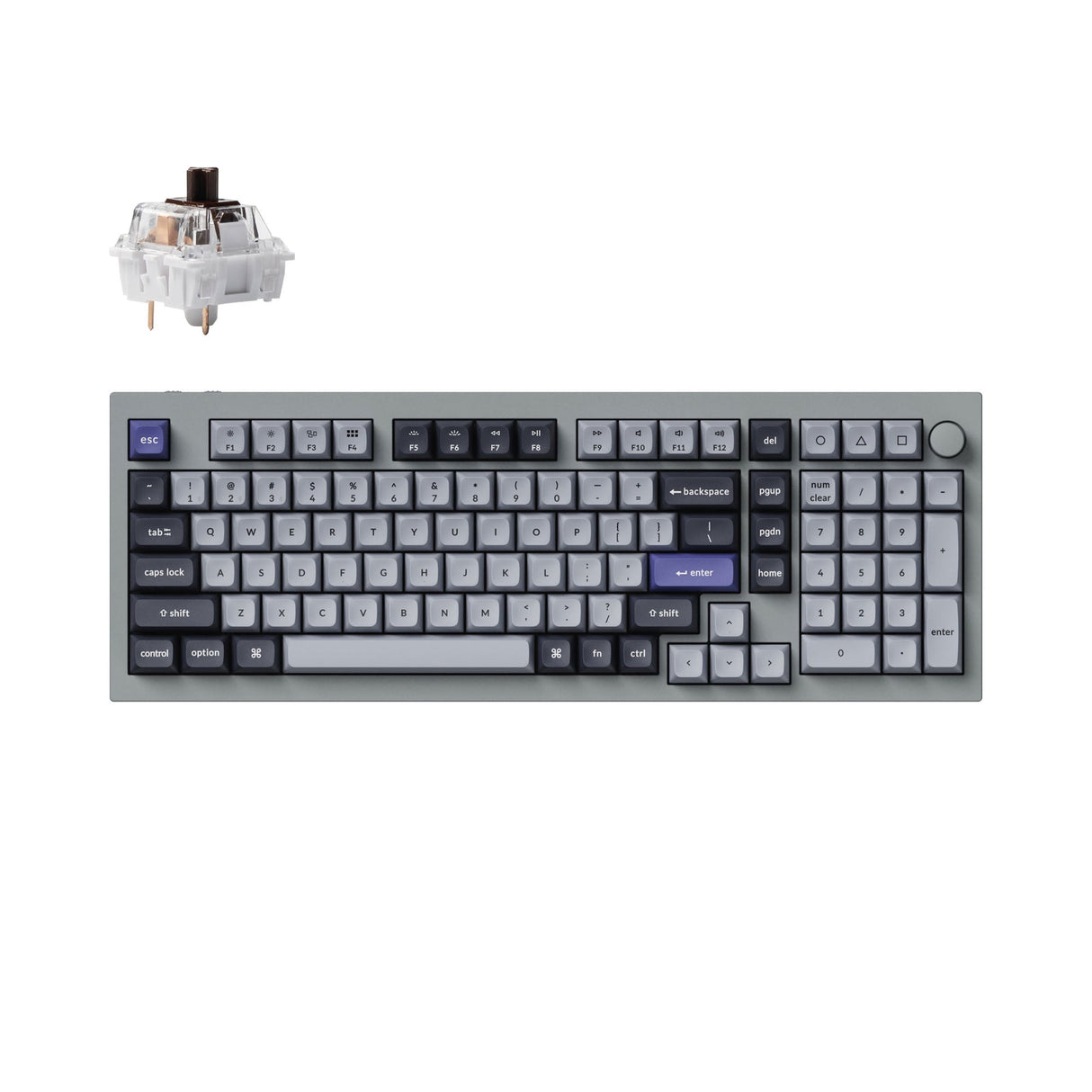 Teclado mecânico personalizado sem fio Keychron Q5 Pro QMK/VIA - Layout ANSI