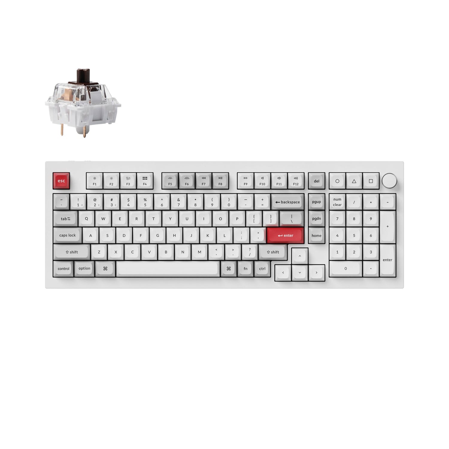 Teclado mecânico personalizado sem fio Keychron Q5 Pro QMK/VIA - Layout ANSI