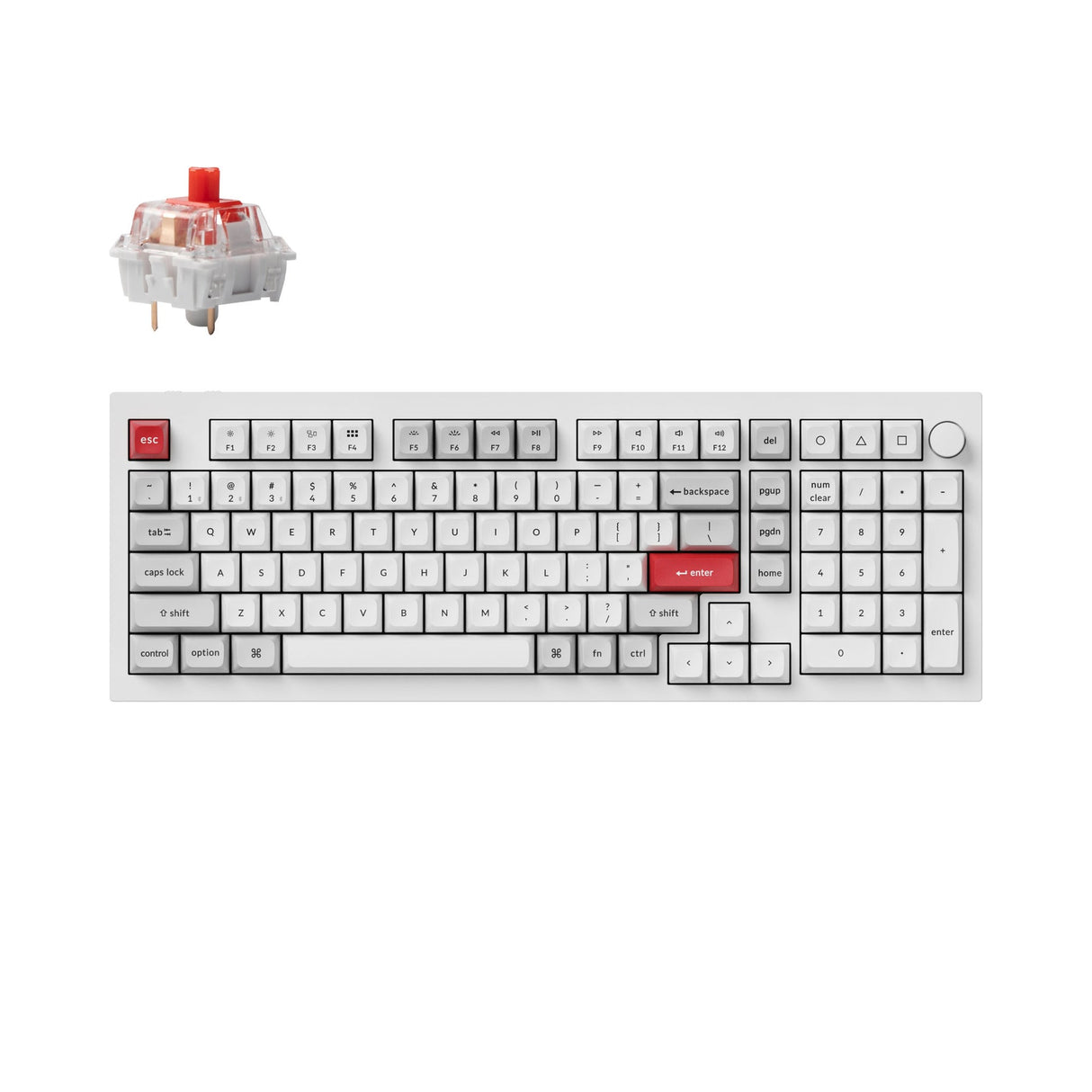 Teclado mecânico personalizado sem fio Keychron Q5 Pro QMK/VIA - Layout ANSI
