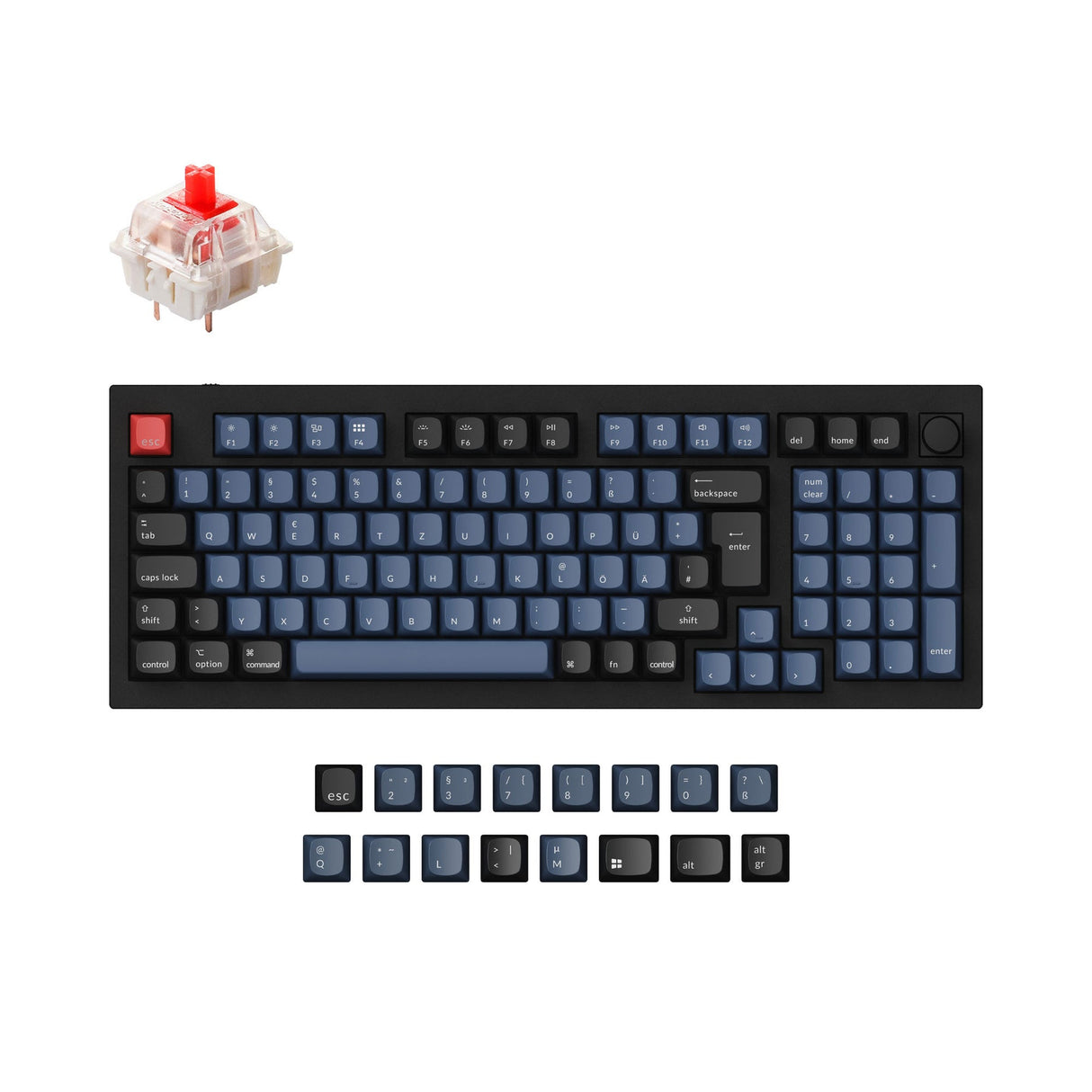 Colección de diseño ISO de teclado mecánico personalizado Keychron Q5 QMK