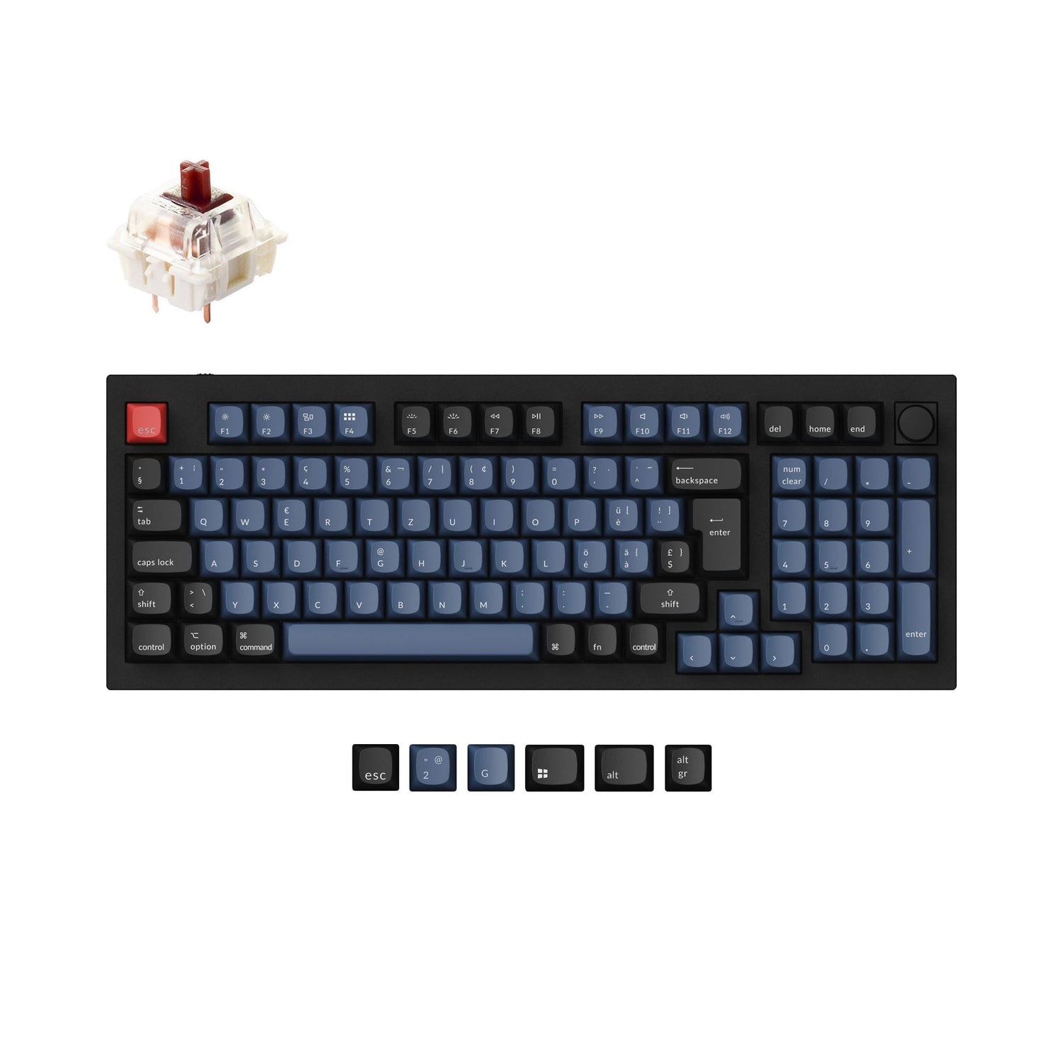 Colección de diseño ISO de teclado mecánico personalizado Keychron Q5 QMK