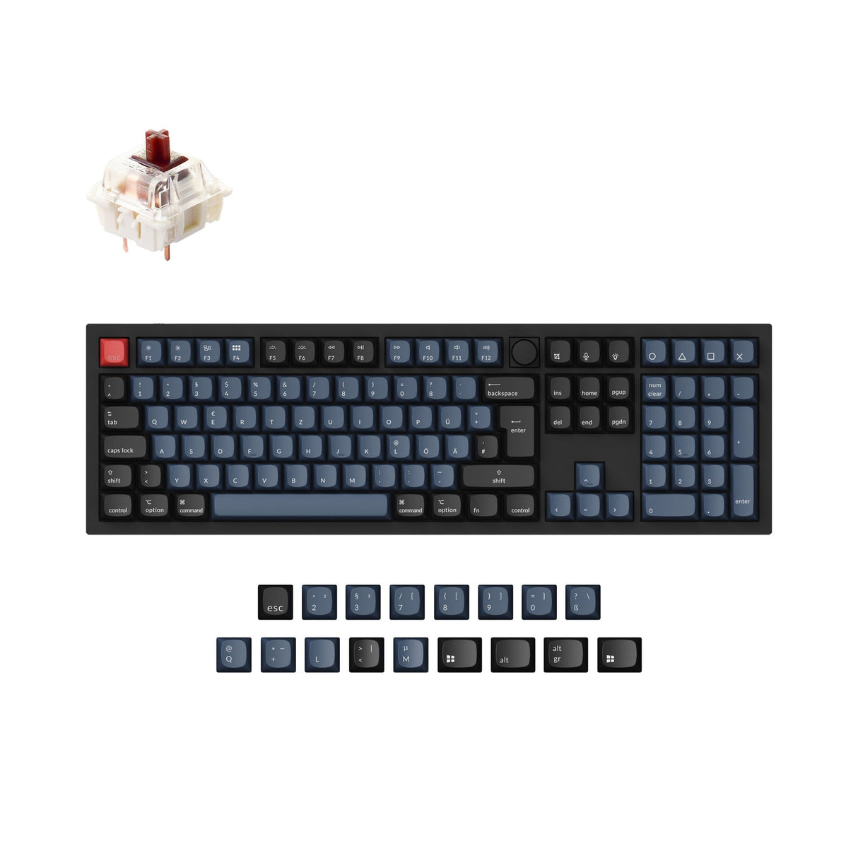 Colección de diseño ISO de teclado mecánico personalizado Keychron Q6 QMK